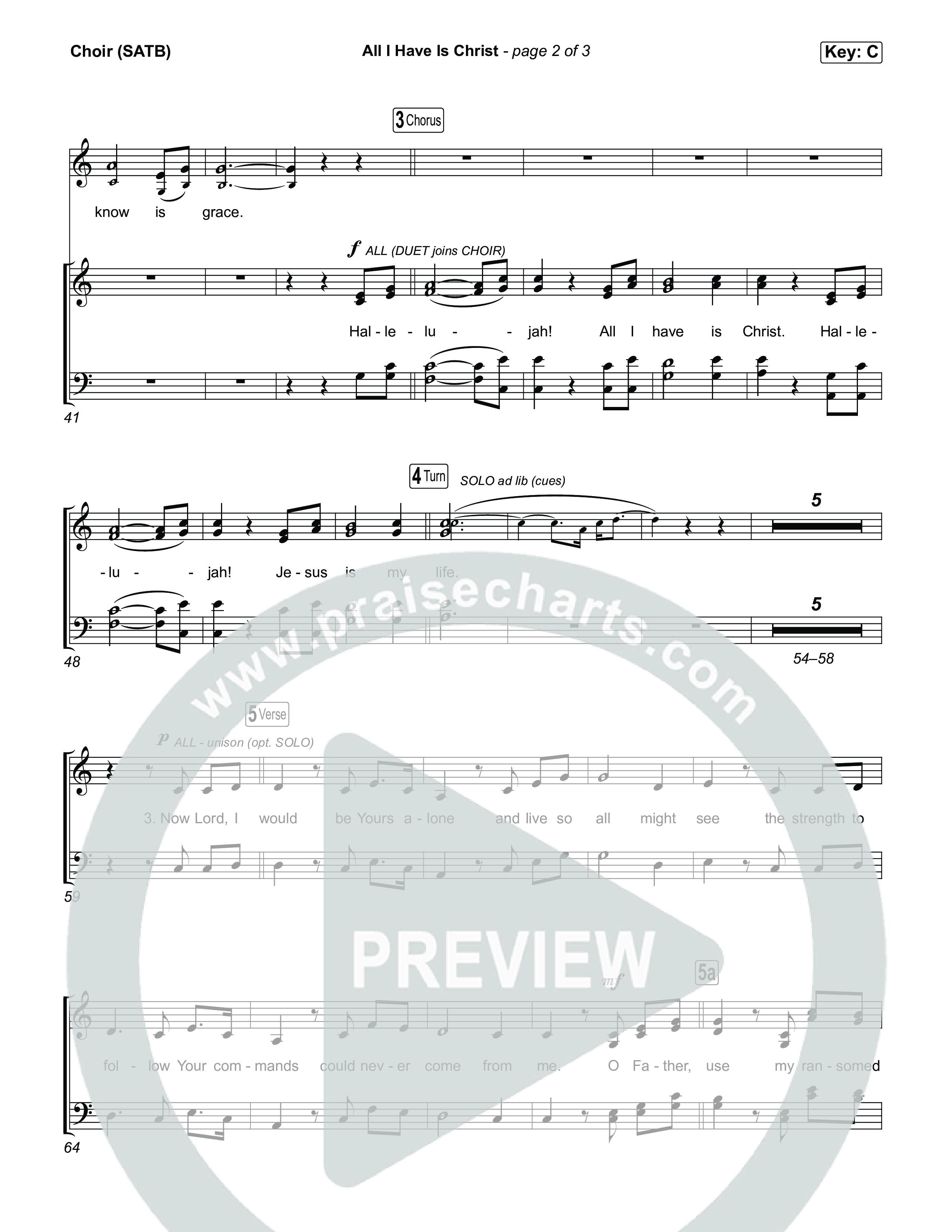 All I Have Is Christ Choir Sheet (SATB) (Jordan Kauflin)