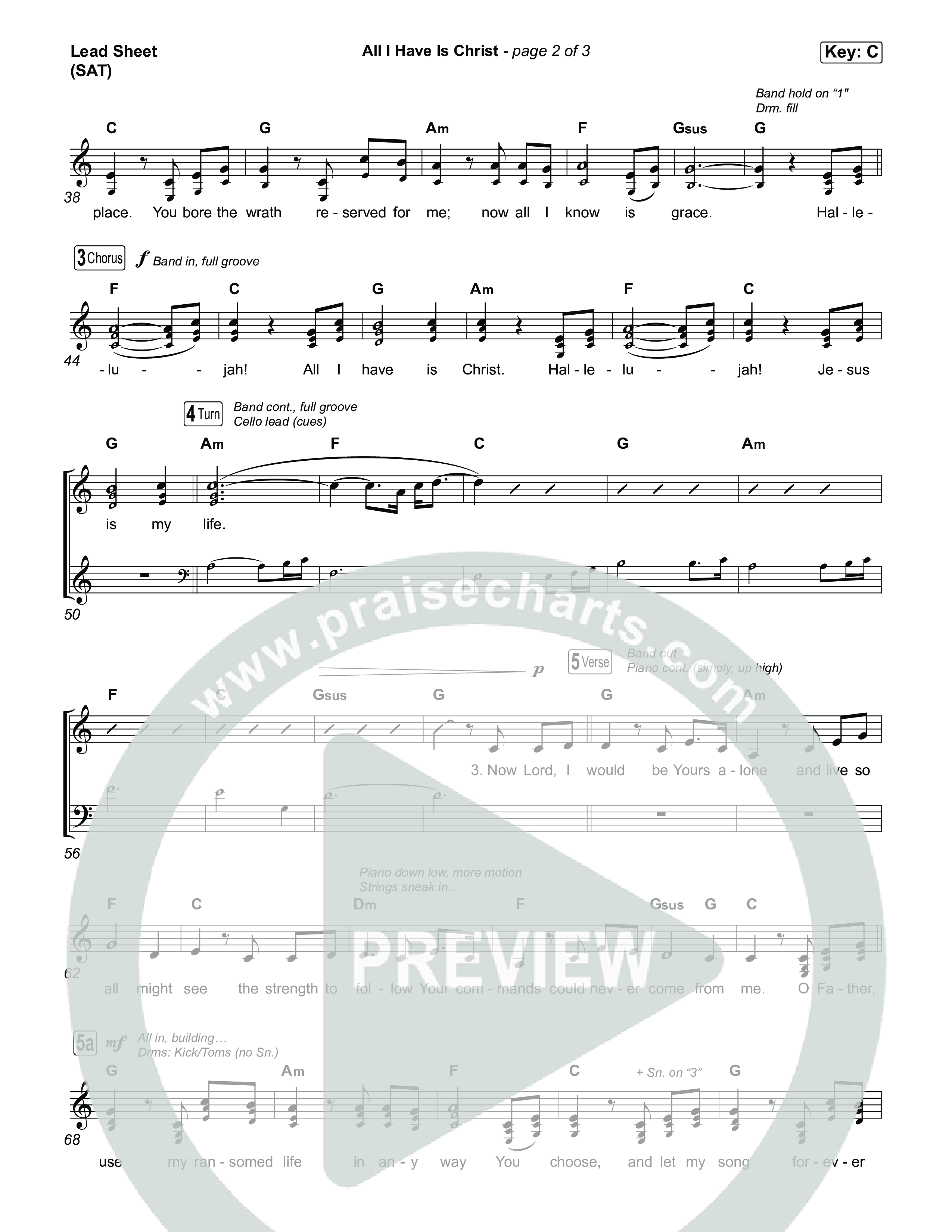 All I Have Is Christ Lead Sheet (SAT) (Jordan Kauflin)
