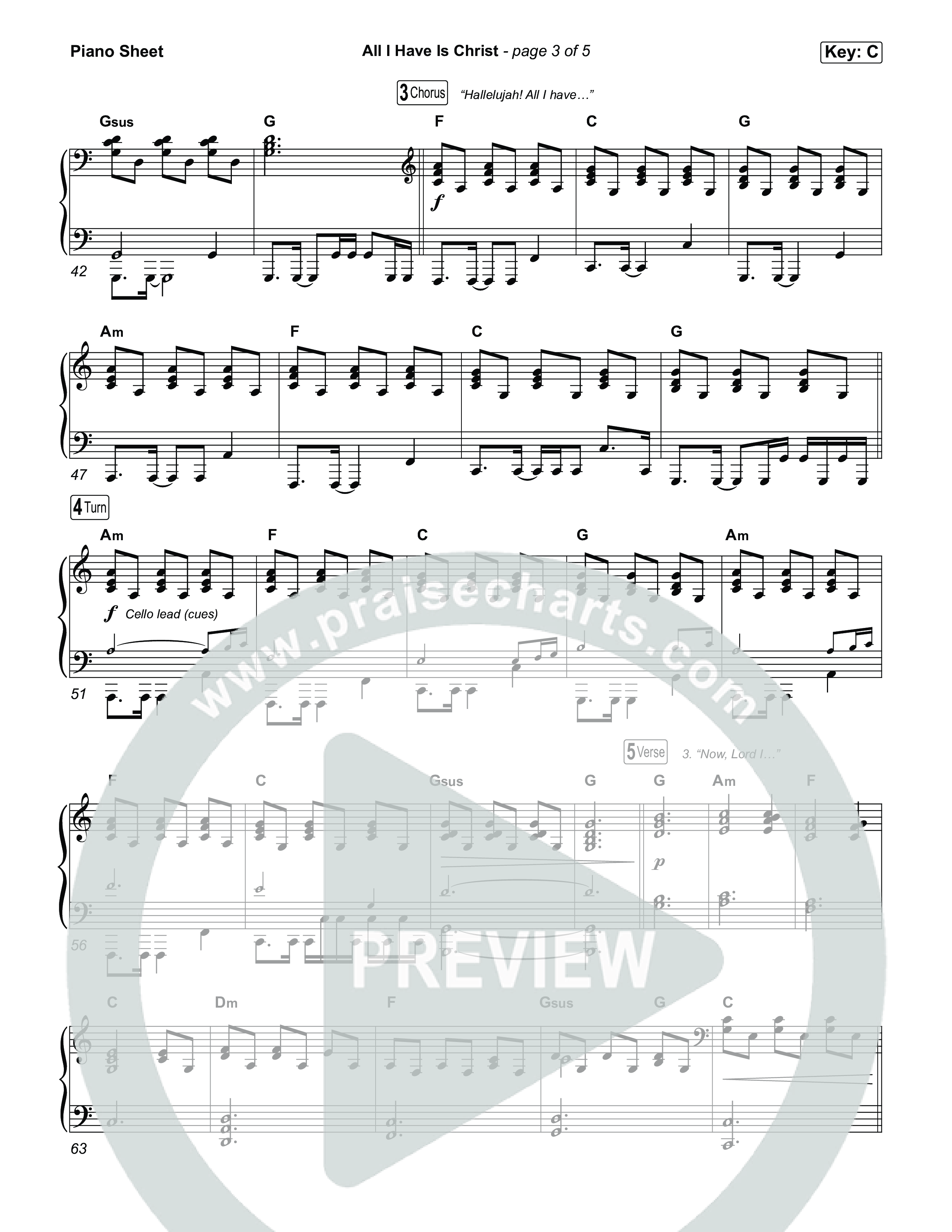 All I Have Is Christ Piano Sheet (Jordan Kauflin)