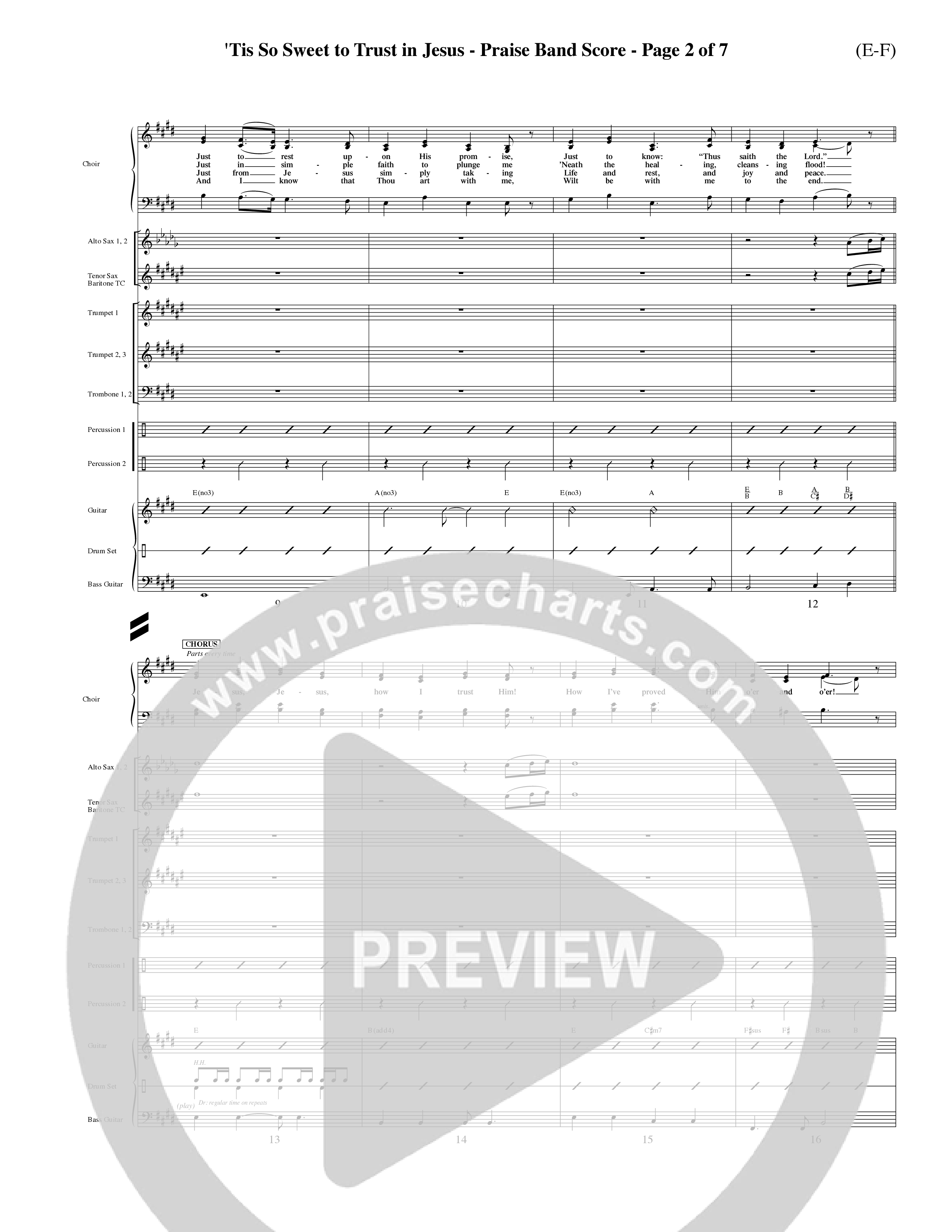 Tis So Sweet To Trust In Jesus (Choral Anthem SATB) Conductor's Score (Word Music Choral / Arr. Travis Cottrell / Orch. Dave Williamson / Orch. Keith Christopher)
