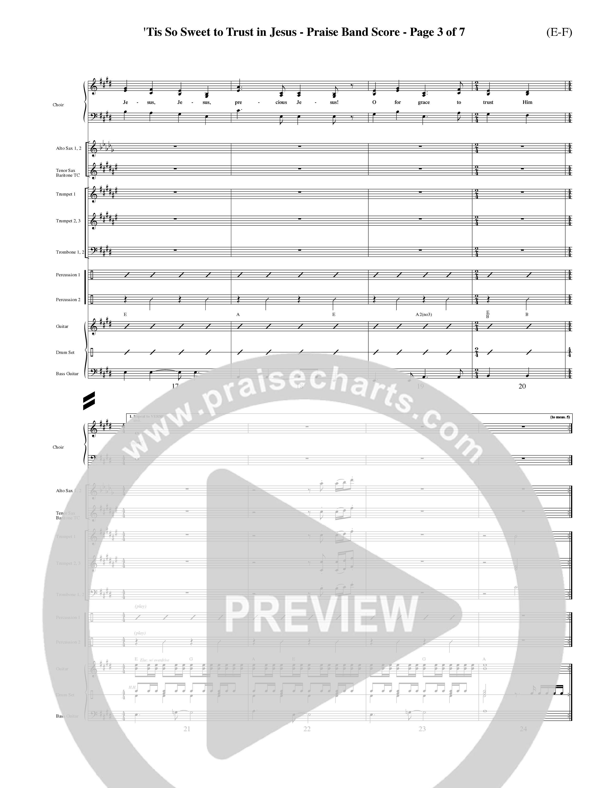 Tis So Sweet To Trust In Jesus (Choral Anthem SATB) Conductor's Score (Word Music Choral / Arr. Travis Cottrell / Orch. Dave Williamson / Orch. Keith Christopher)