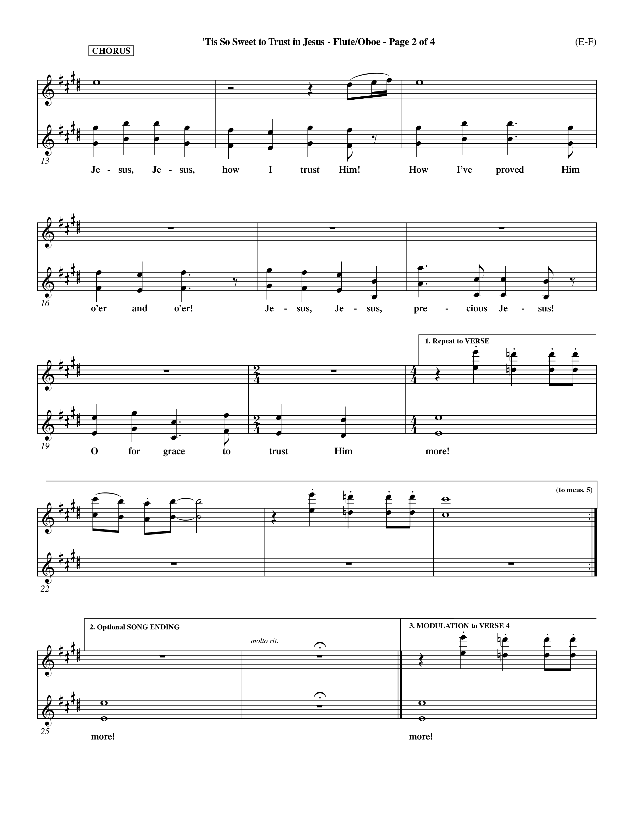 Tis So Sweet To Trust In Jesus (Choral Anthem SATB) Flute/Oboe (Word Music Choral / Arr. Travis Cottrell / Orch. Dave Williamson / Orch. Keith Christopher)