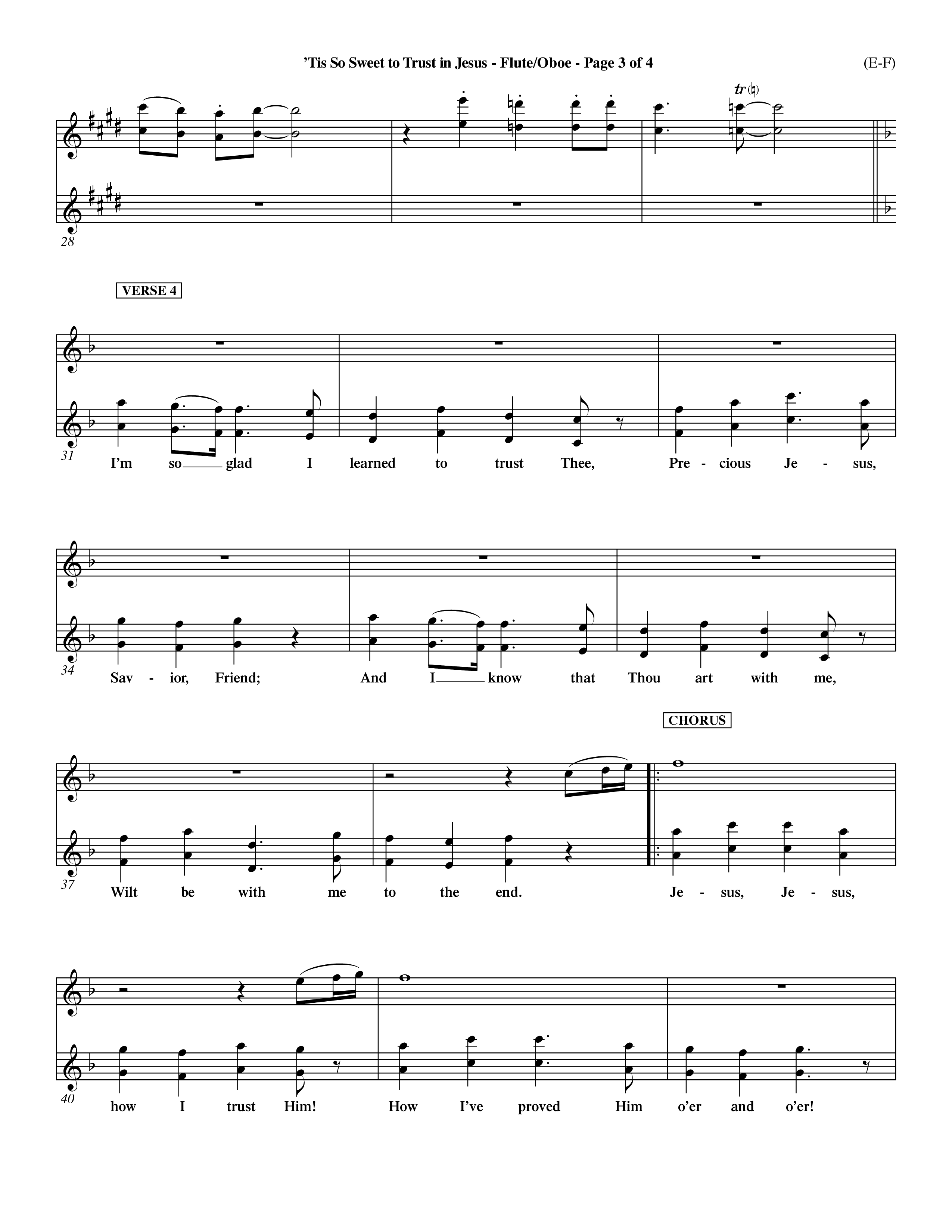 Tis So Sweet To Trust In Jesus (Choral Anthem SATB) Flute/Oboe (Word Music Choral / Arr. Travis Cottrell / Orch. Dave Williamson / Orch. Keith Christopher)