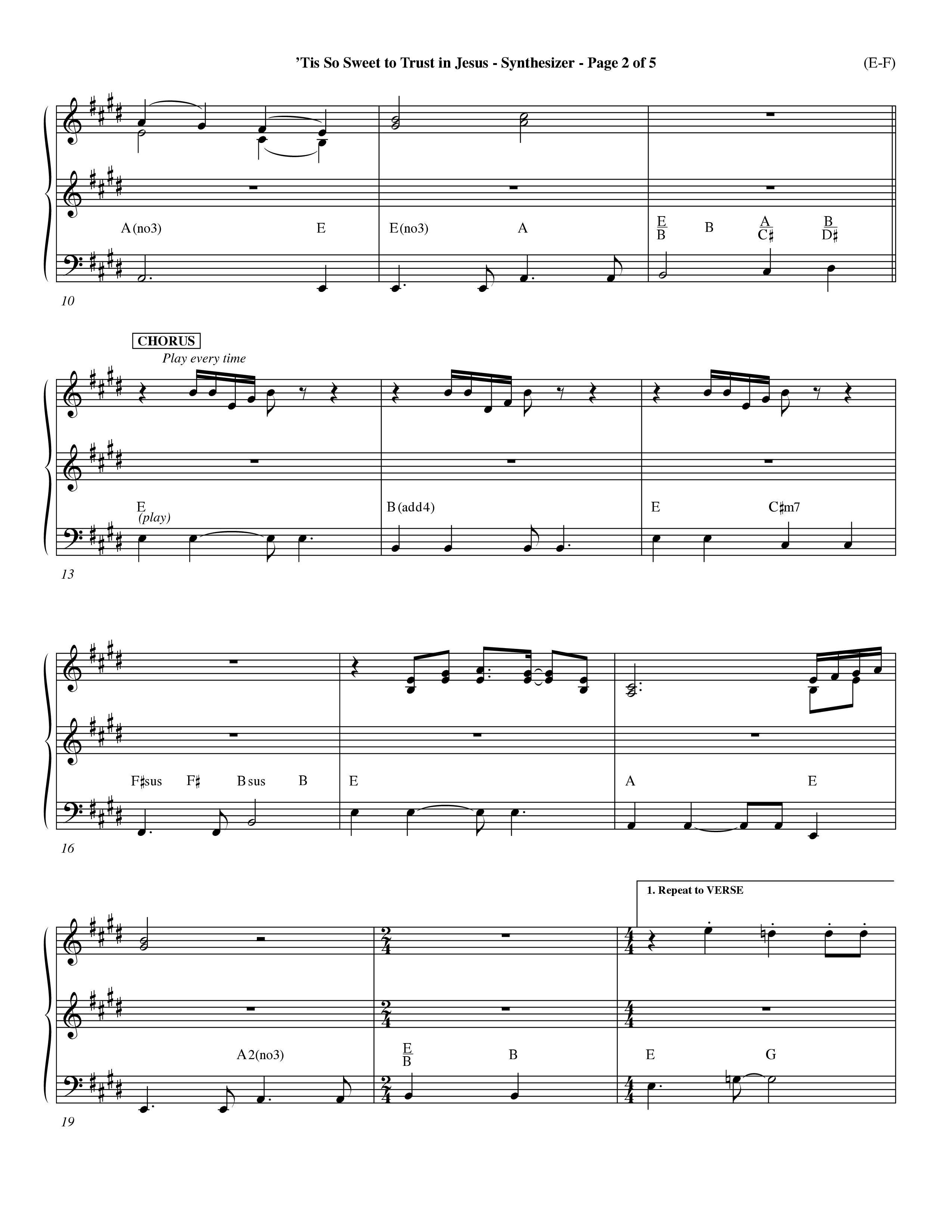 Tis So Sweet To Trust In Jesus (Choral Anthem SATB) Synth (Word Music Choral / Arr. Travis Cottrell / Orch. Dave Williamson / Orch. Keith Christopher)