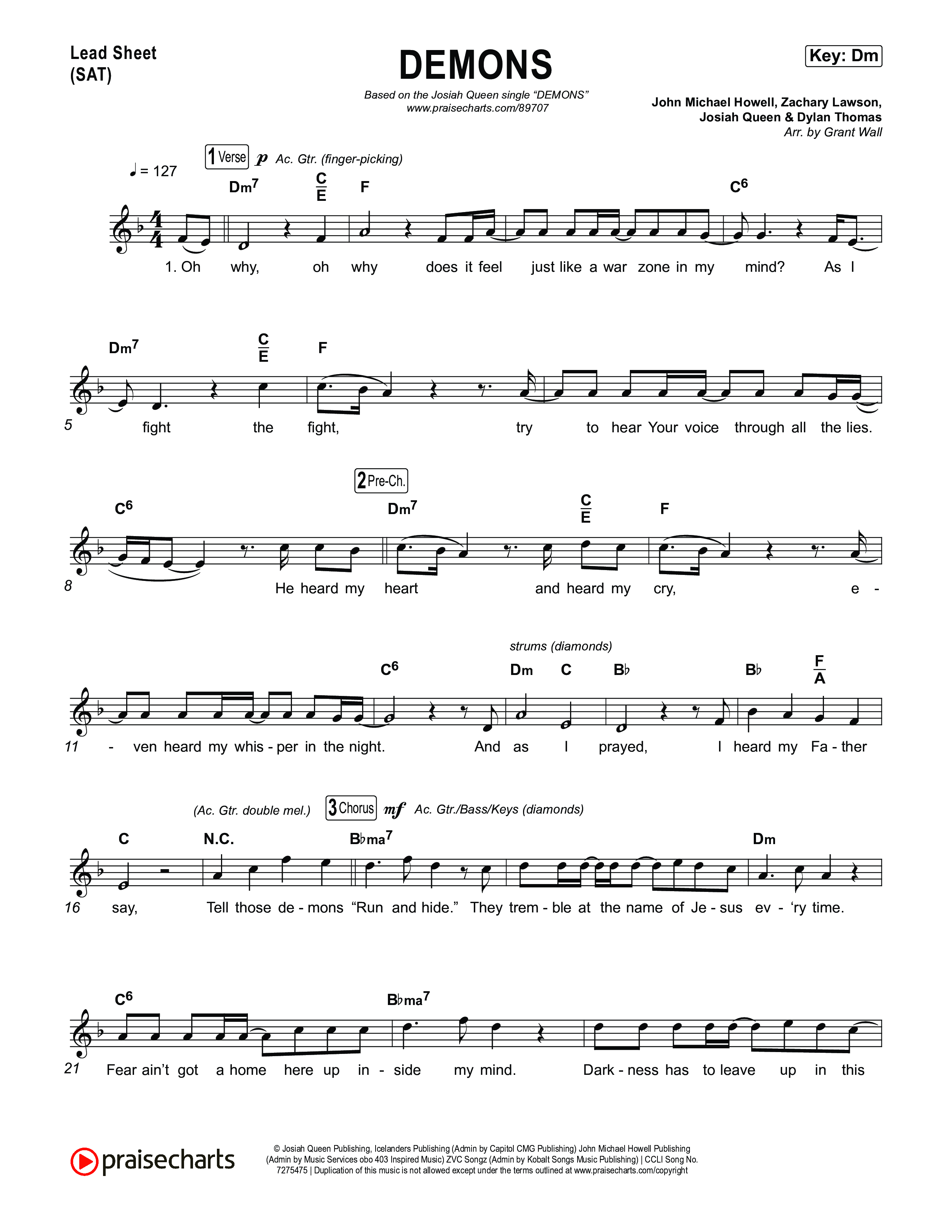DEMONS Lead Sheet (SAT) (Josiah Queen)