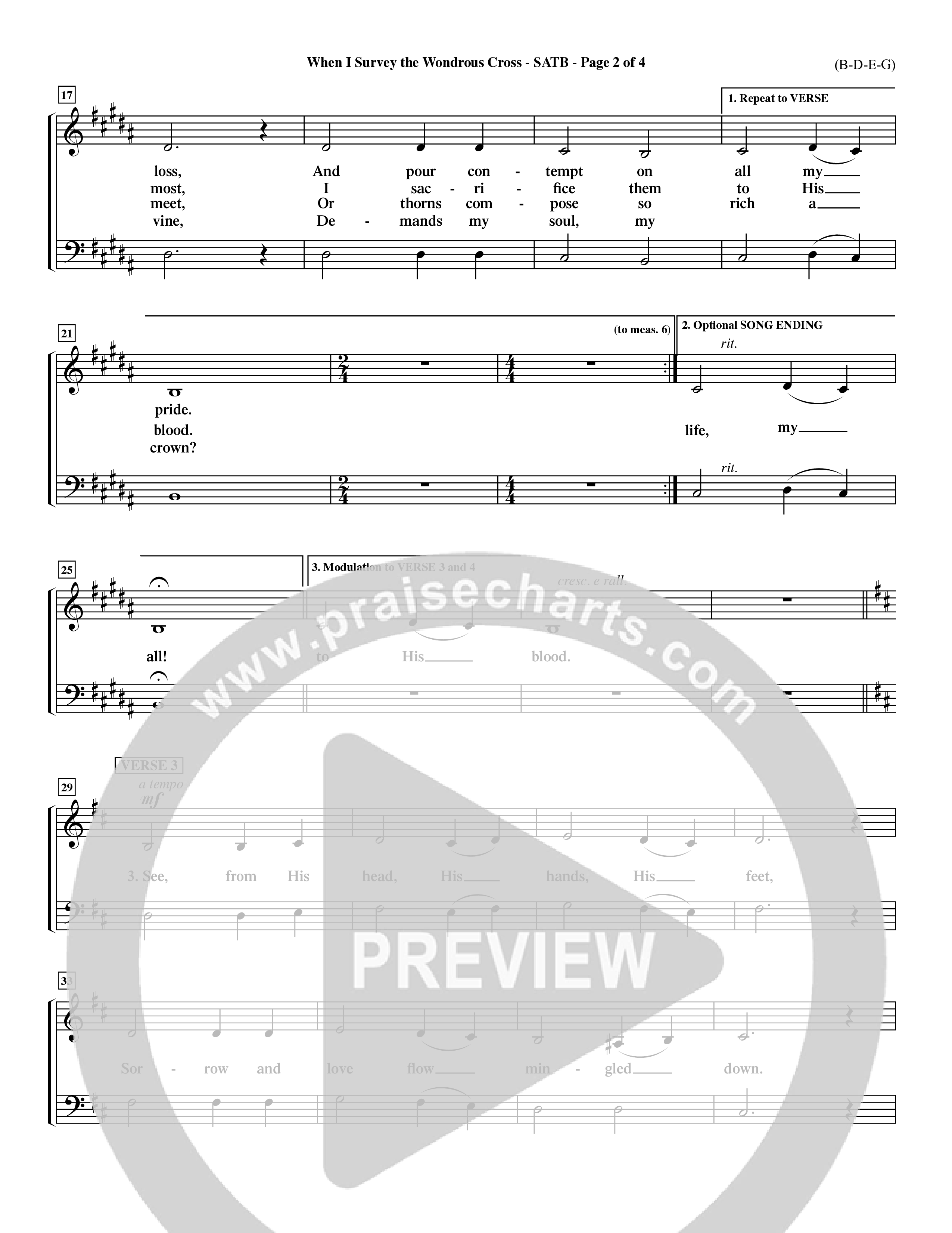When I Survey The Wondrous Cross (Choral Anthem SATB) Choir Sheet (SATB) (Word Music Choral / Arr. John Coates / Orch. Dave Williamson / Orch. Keith Christopher)