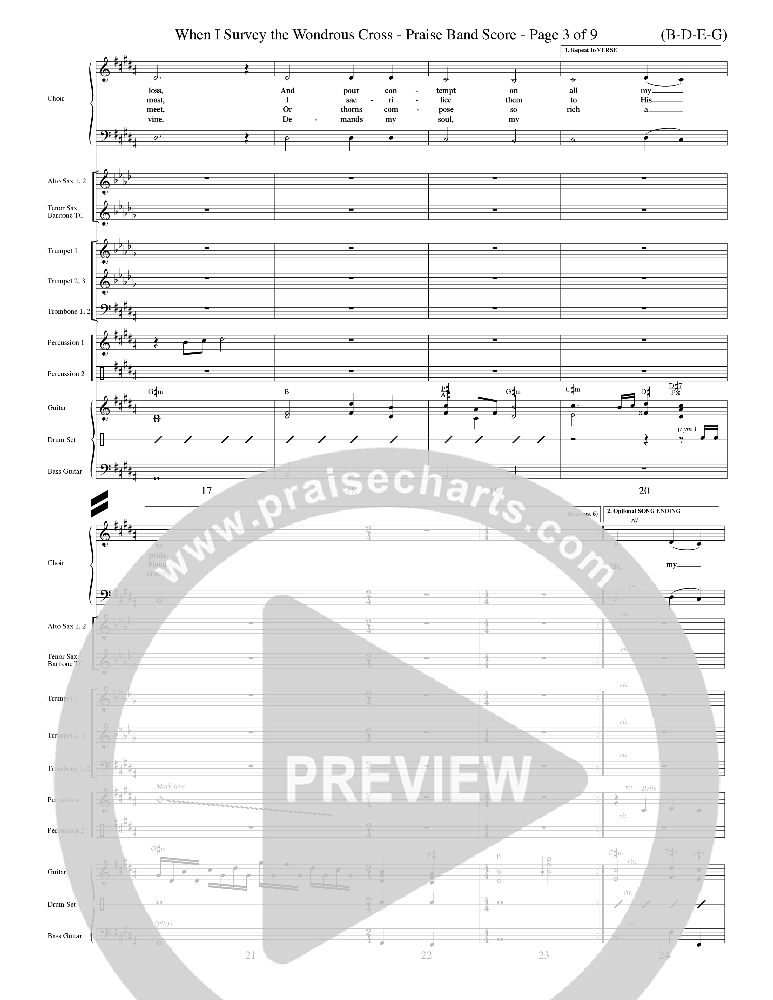 When I Survey The Wondrous Cross (Choral Anthem SATB) Conductor's Score (Word Music Choral / Arr. John Coates / Orch. Dave Williamson / Orch. Keith Christopher)