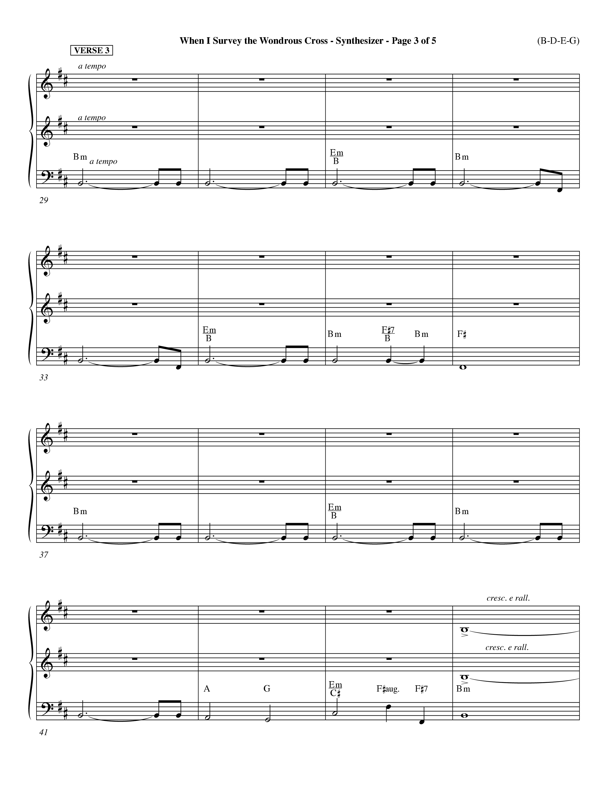 When I Survey The Wondrous Cross (Choral Anthem SATB) Synth (Word Music Choral / Arr. John Coates / Orch. Dave Williamson / Orch. Keith Christopher)