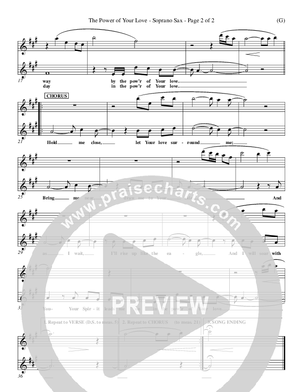 The Power Of Your Love Soprano Sax (Geoff Bullock)