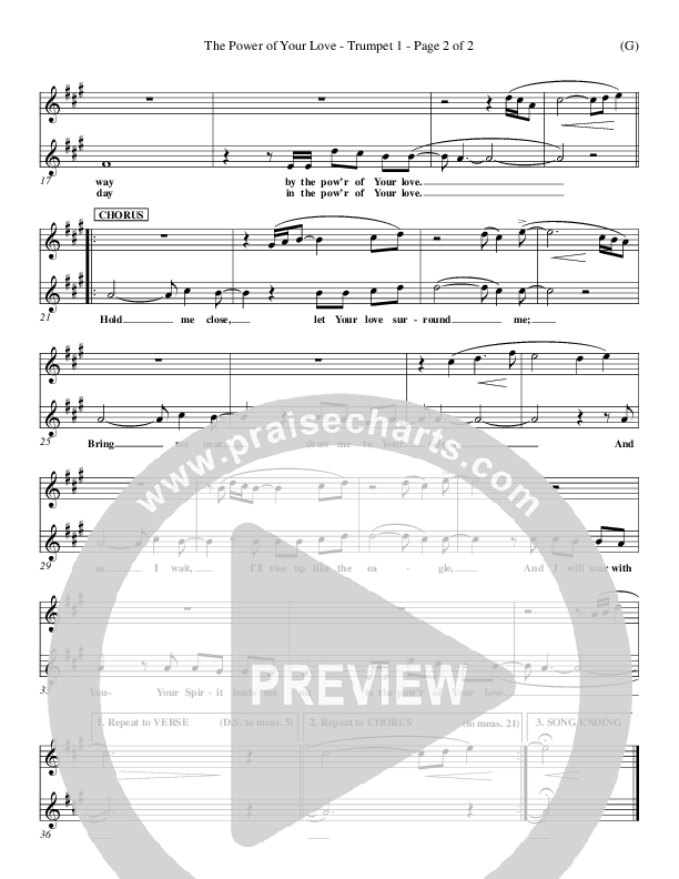 The Power Of Your Love Trumpet 1 (Geoff Bullock)