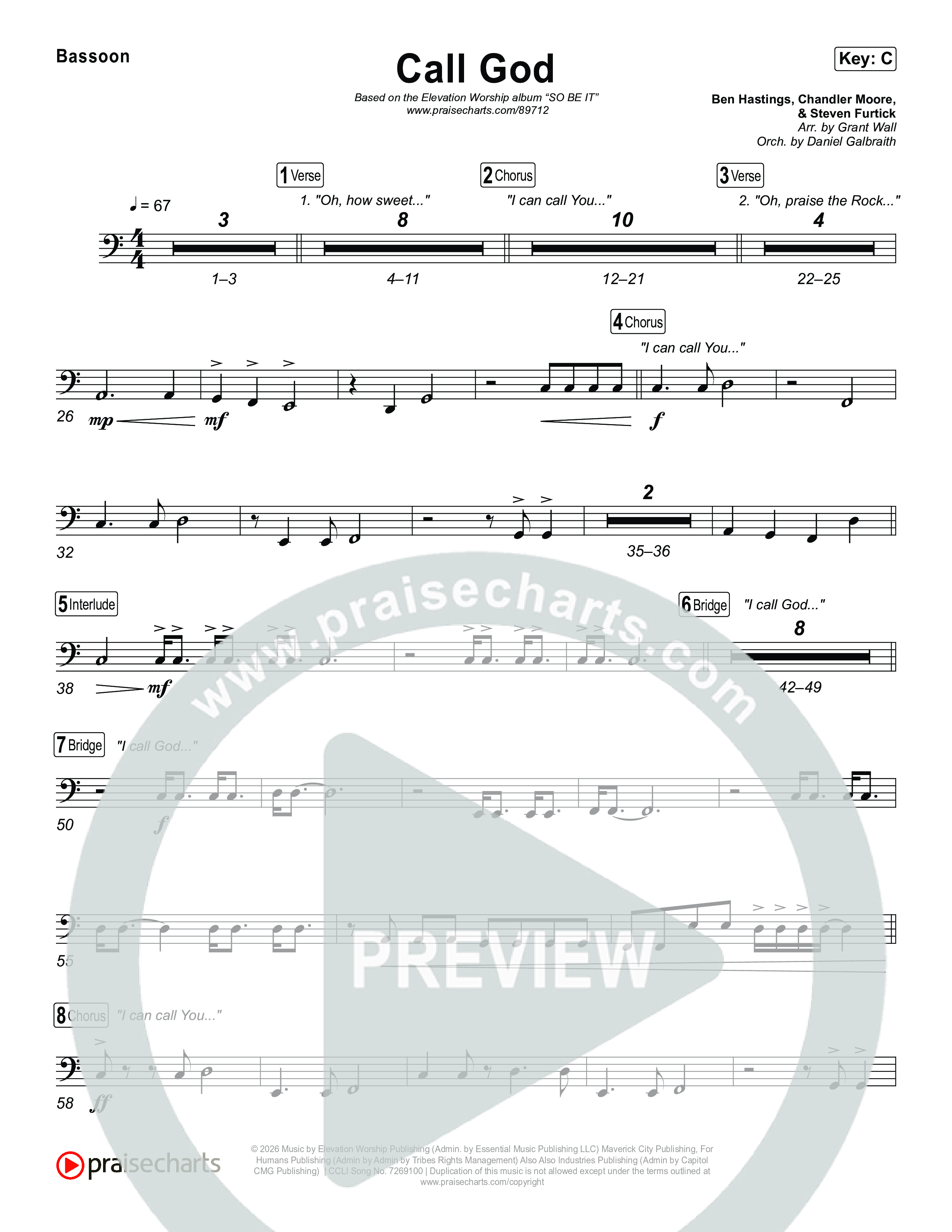 Call God Bassoon (Elevation Worship / Chandler Moore / Chris Brown)