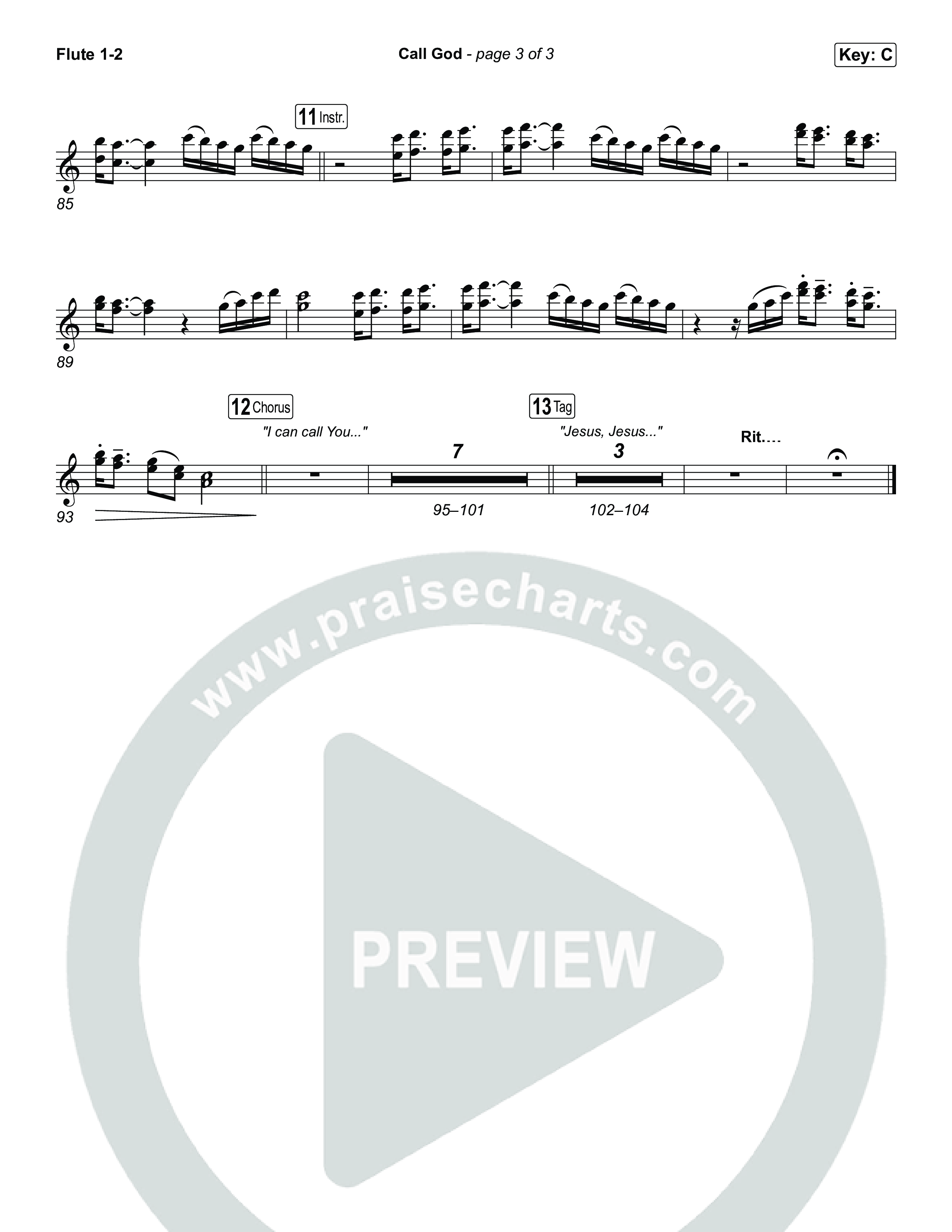 Call God Flute 1,2 (Elevation Worship / Chandler Moore / Chris Brown)