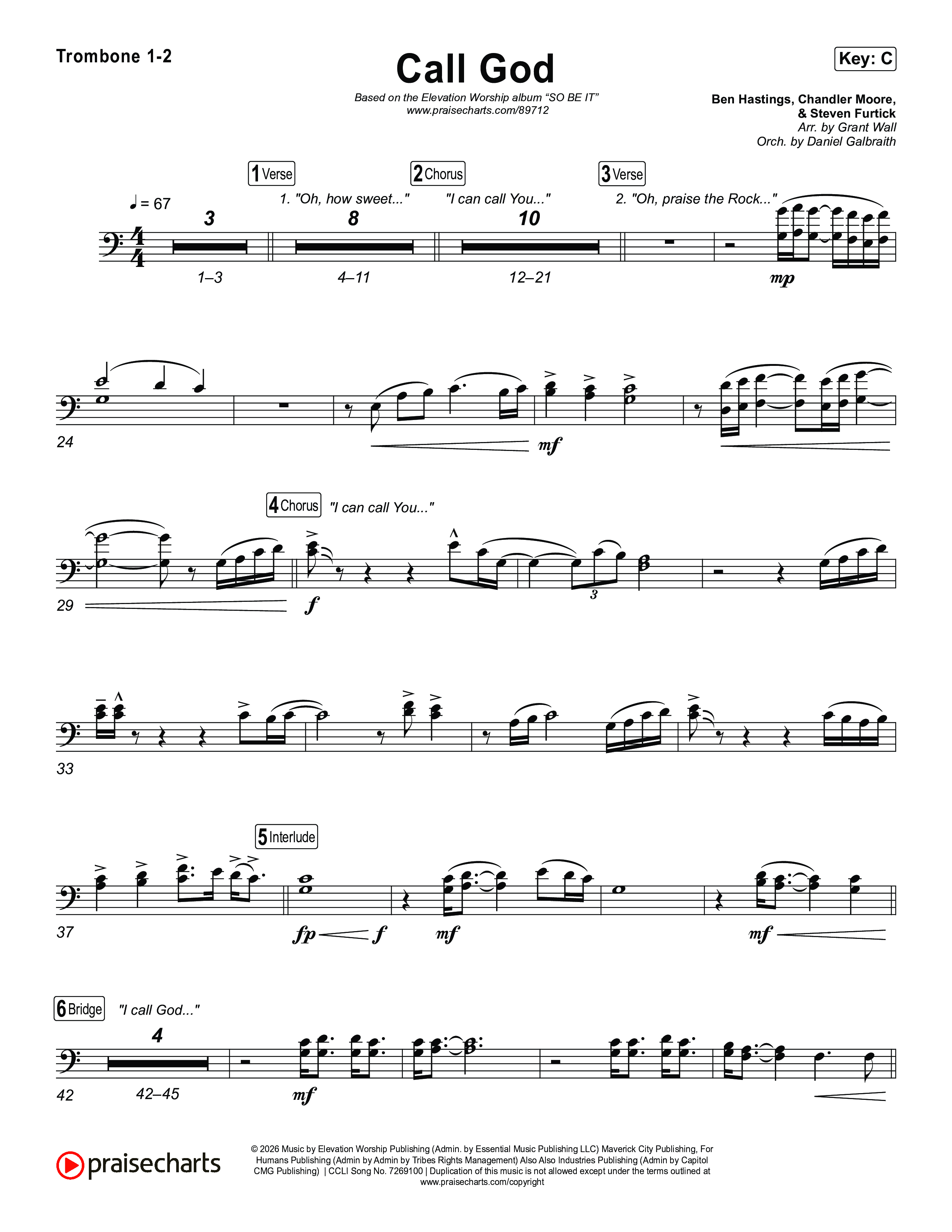 Call God Trombone 1/2 (Elevation Worship / Chandler Moore / Chris Brown)