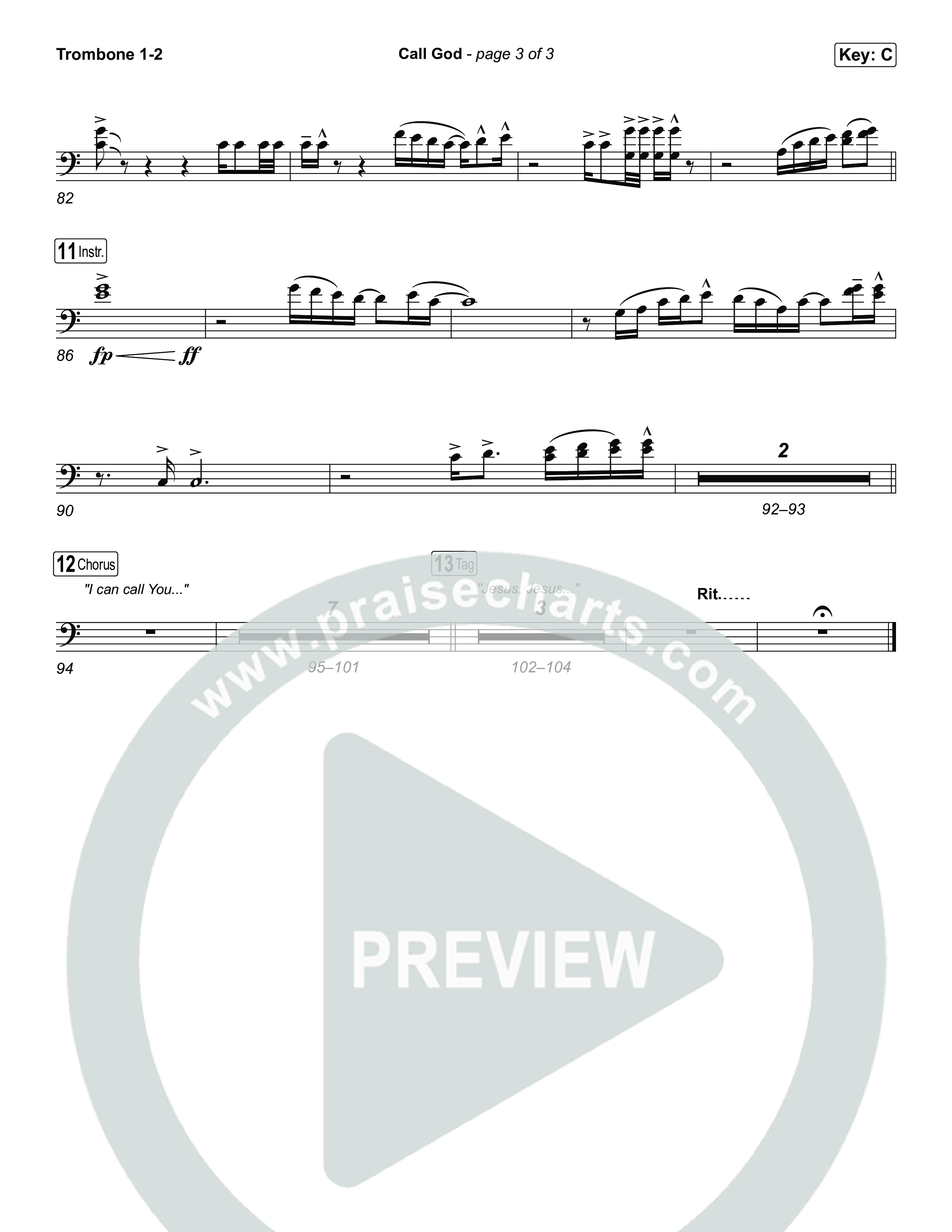 Call God Trombone 1/2 (Elevation Worship / Chandler Moore / Chris Brown)