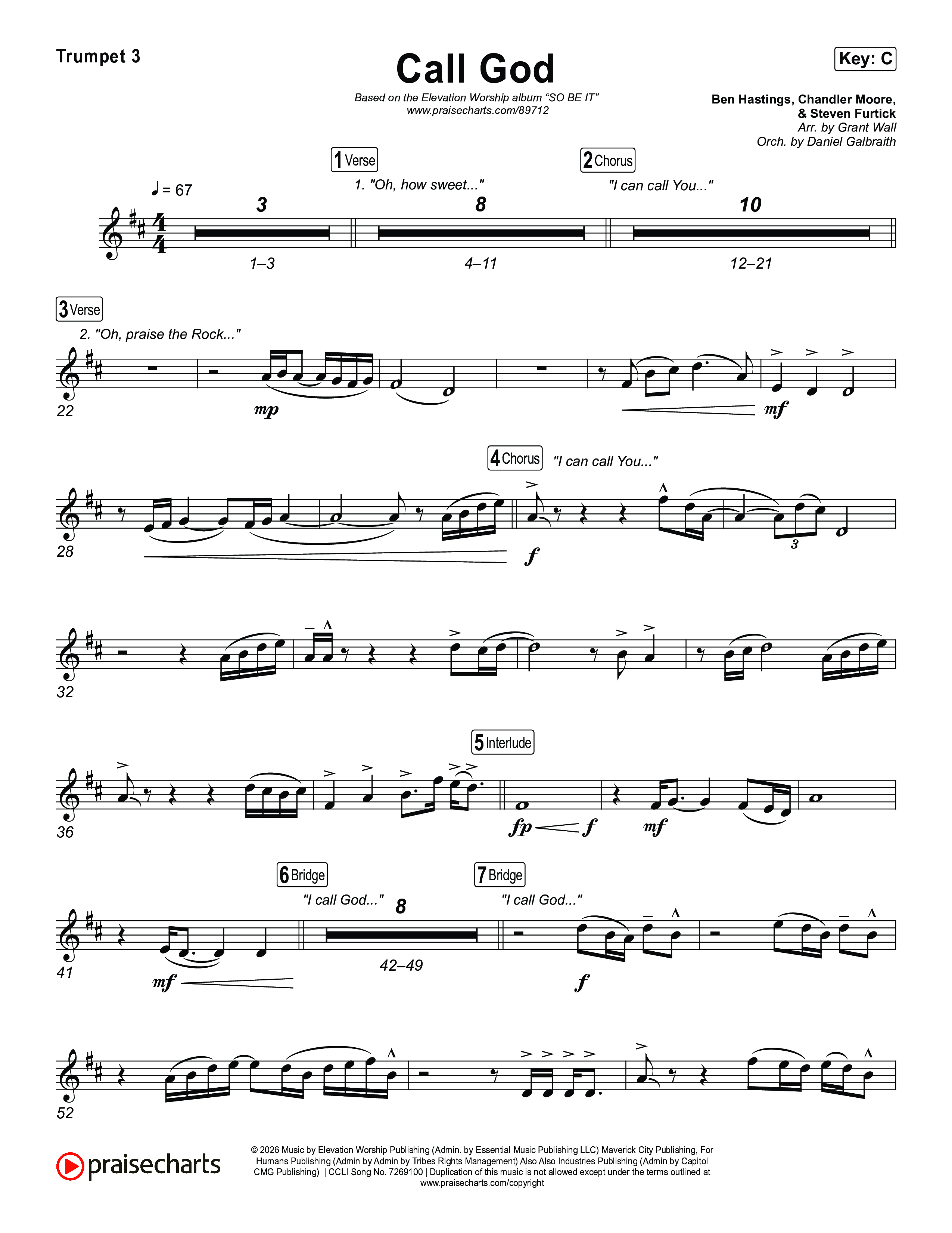 Call God Trumpet 3 (Elevation Worship / Chandler Moore / Chris Brown)