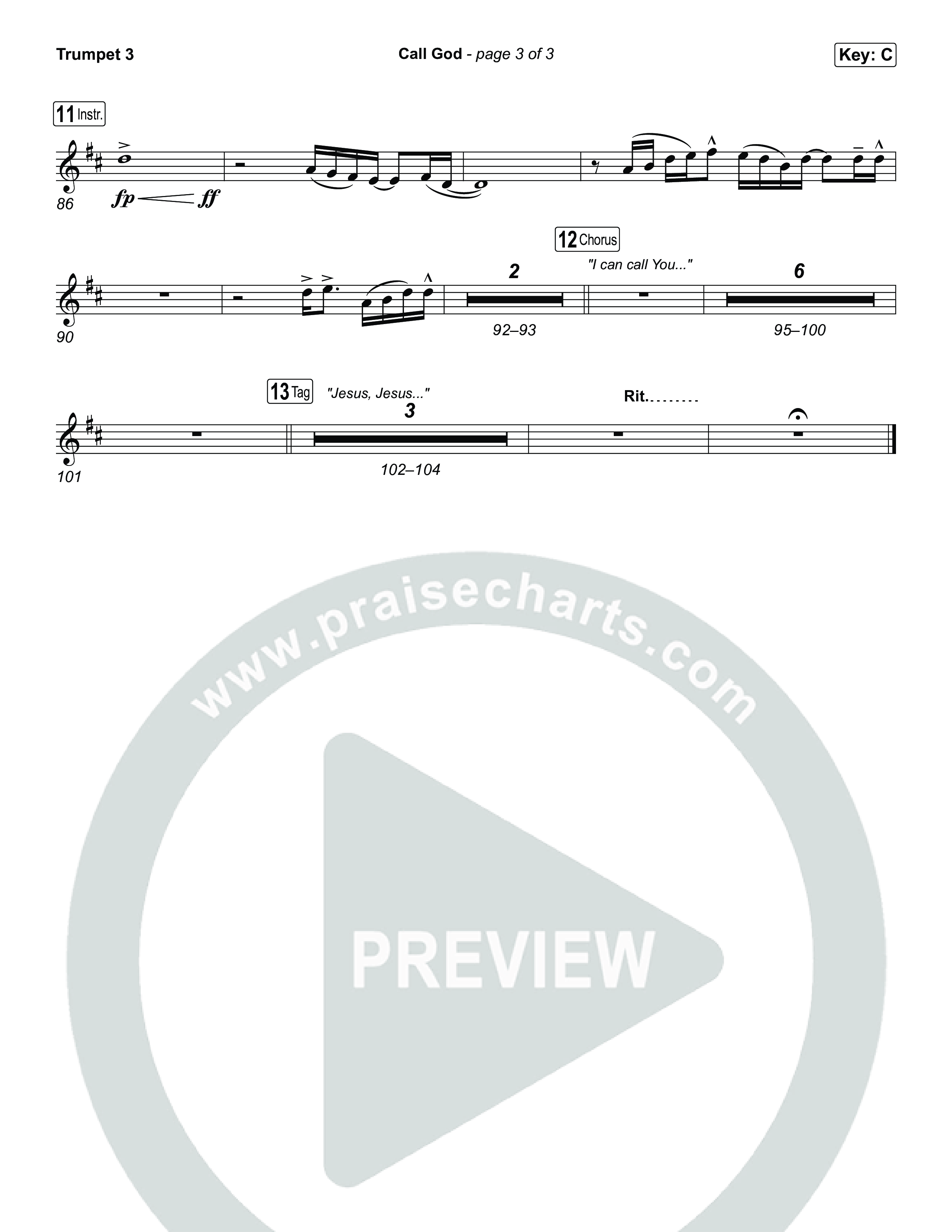 Call God Trumpet 3 (Elevation Worship / Chandler Moore / Chris Brown)