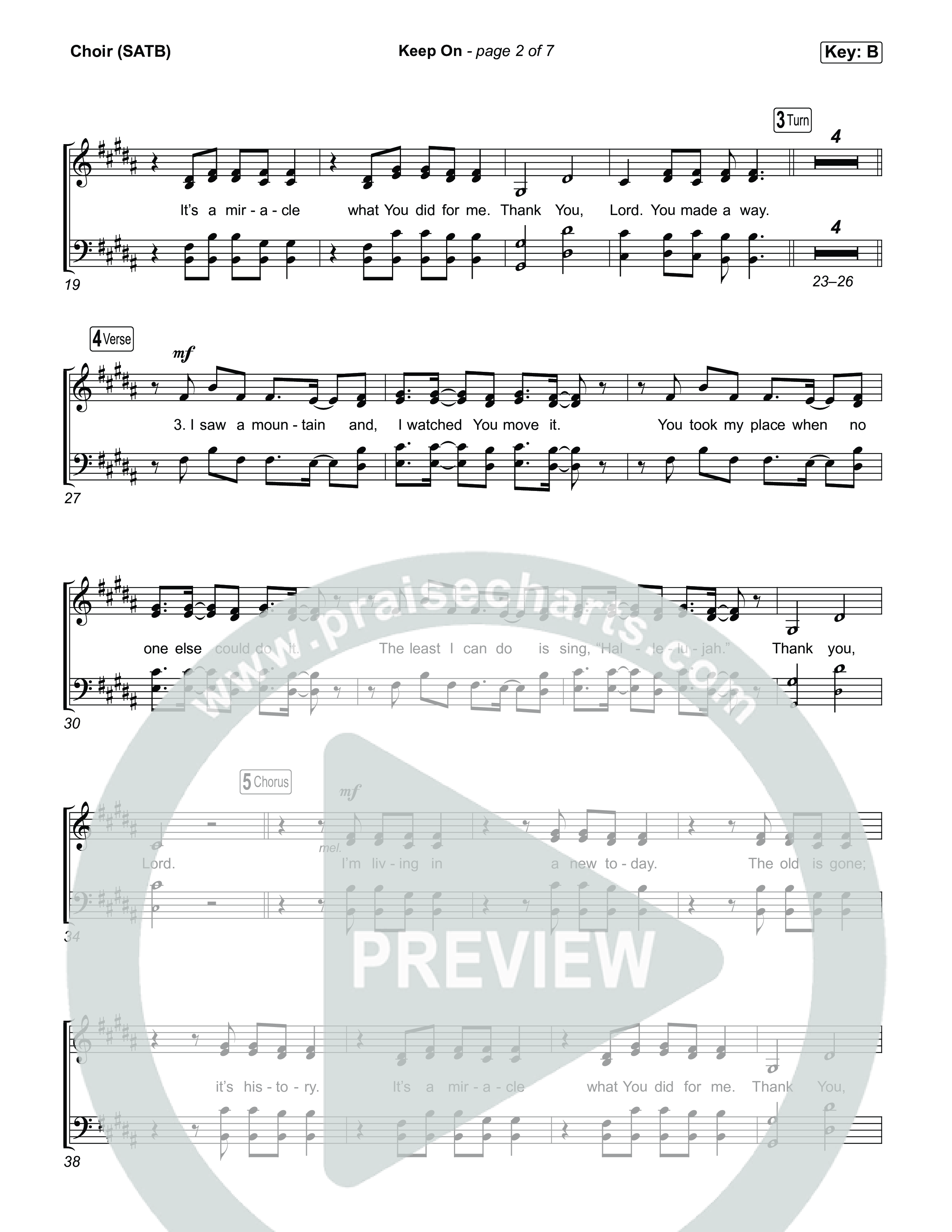 Keep On Choir Sheet (SATB) (Elevation Worship / Davide Mutendji / Tori Elliott / Isaiah Templeton)