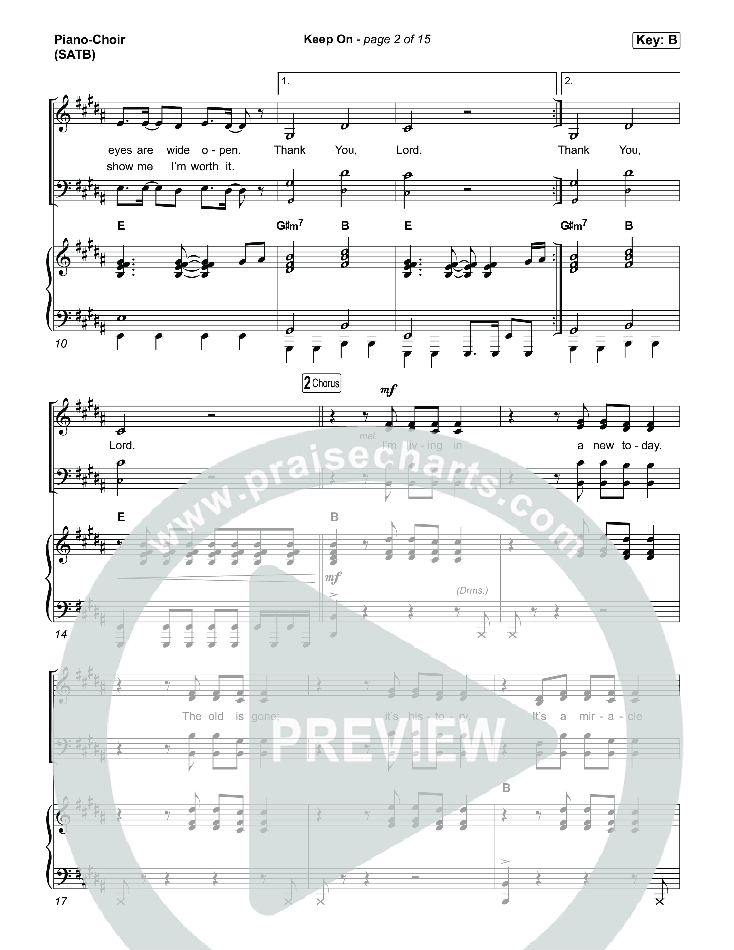 Keep On Piano/Vocal Pack (Elevation Worship / Davide Mutendji / Tori Elliott / Isaiah Templeton)