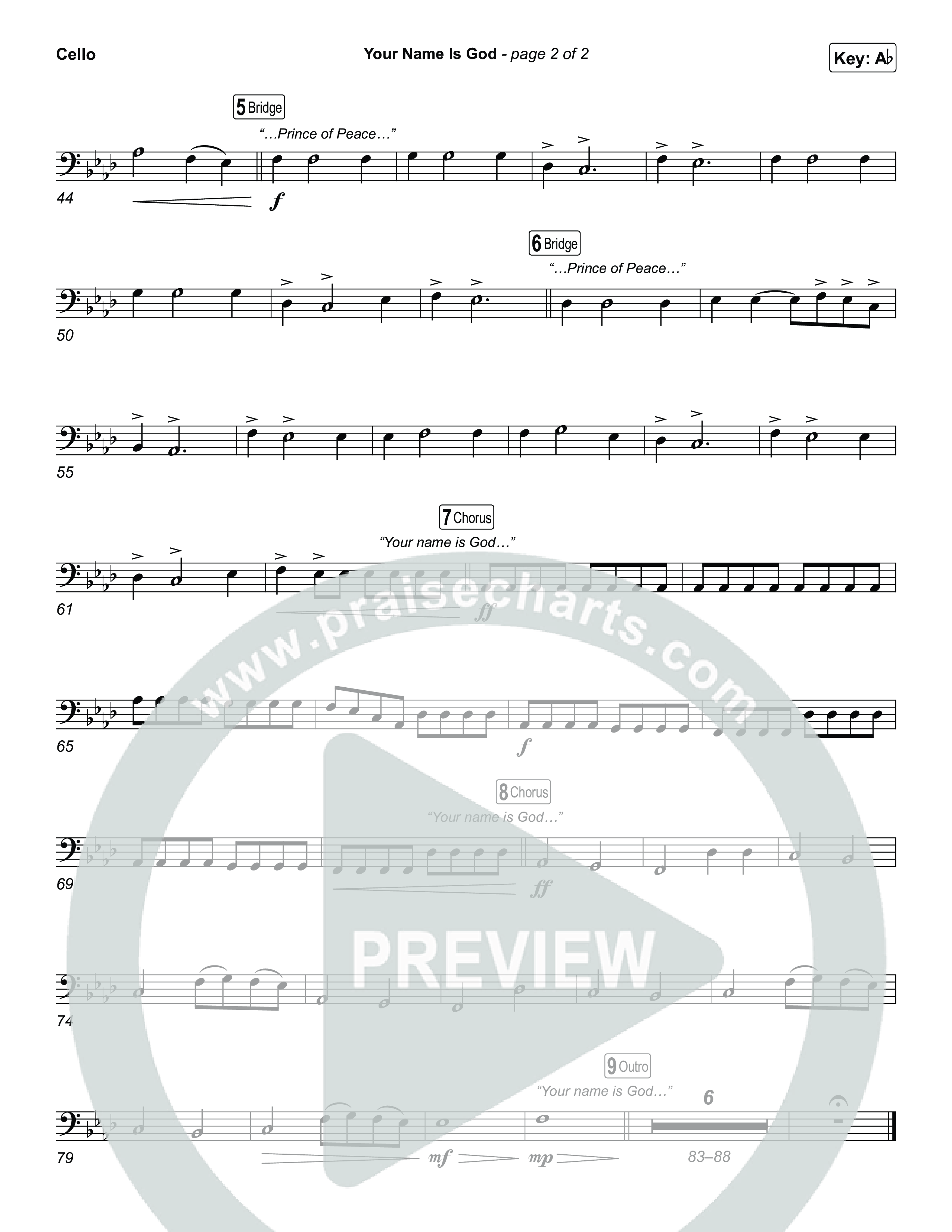 Your Name Is God Cello (Elevation Worship / Leeland Mooring)