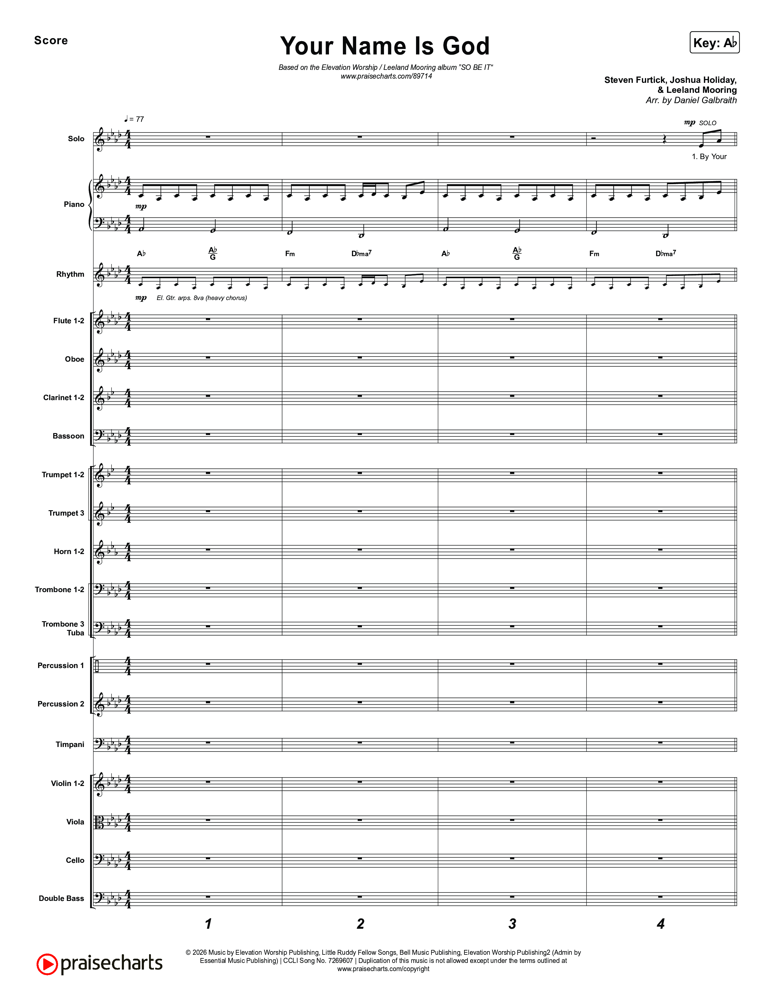 Your Name Is God Orchestration (Elevation Worship / Leeland Mooring)