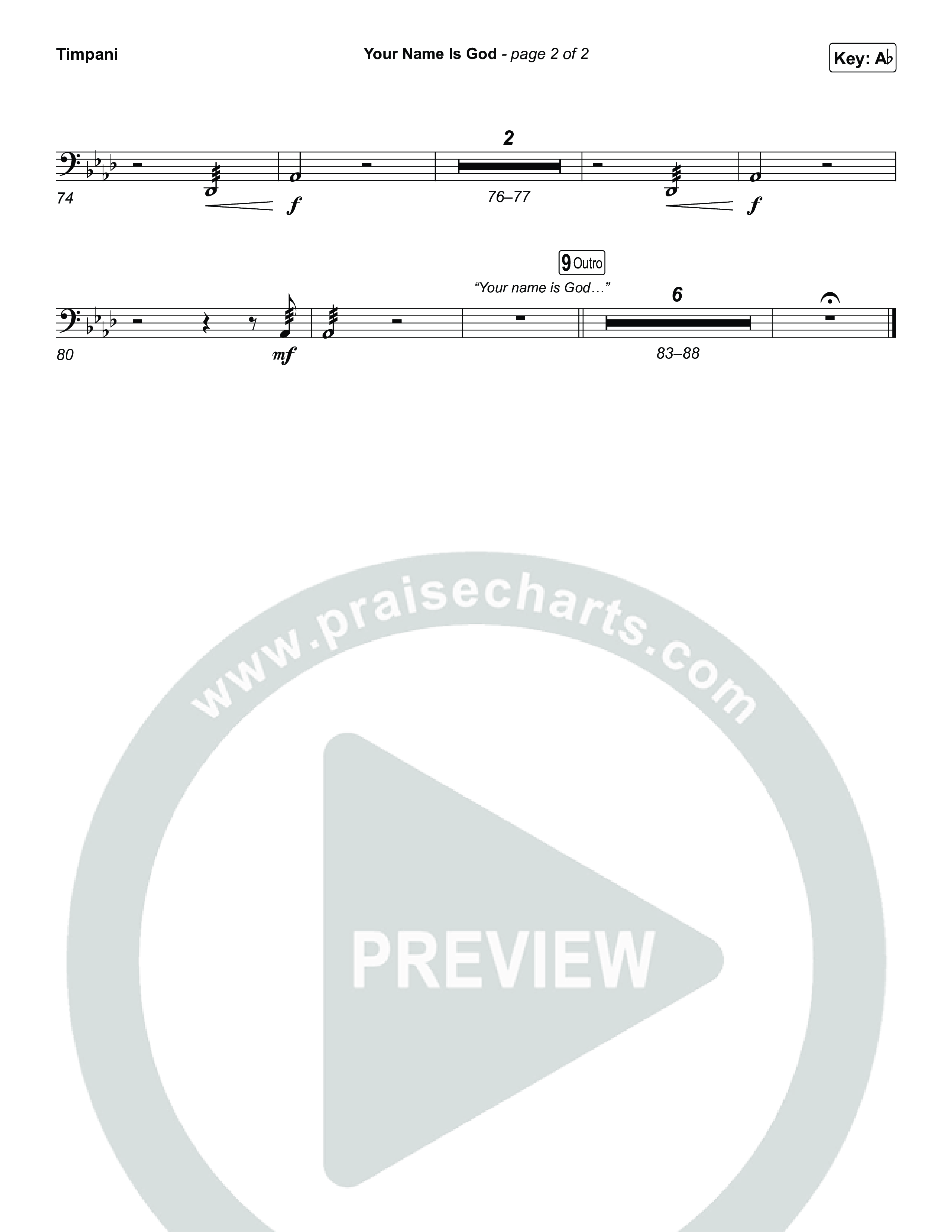 Your Name Is God Timpani (Elevation Worship / Leeland Mooring)