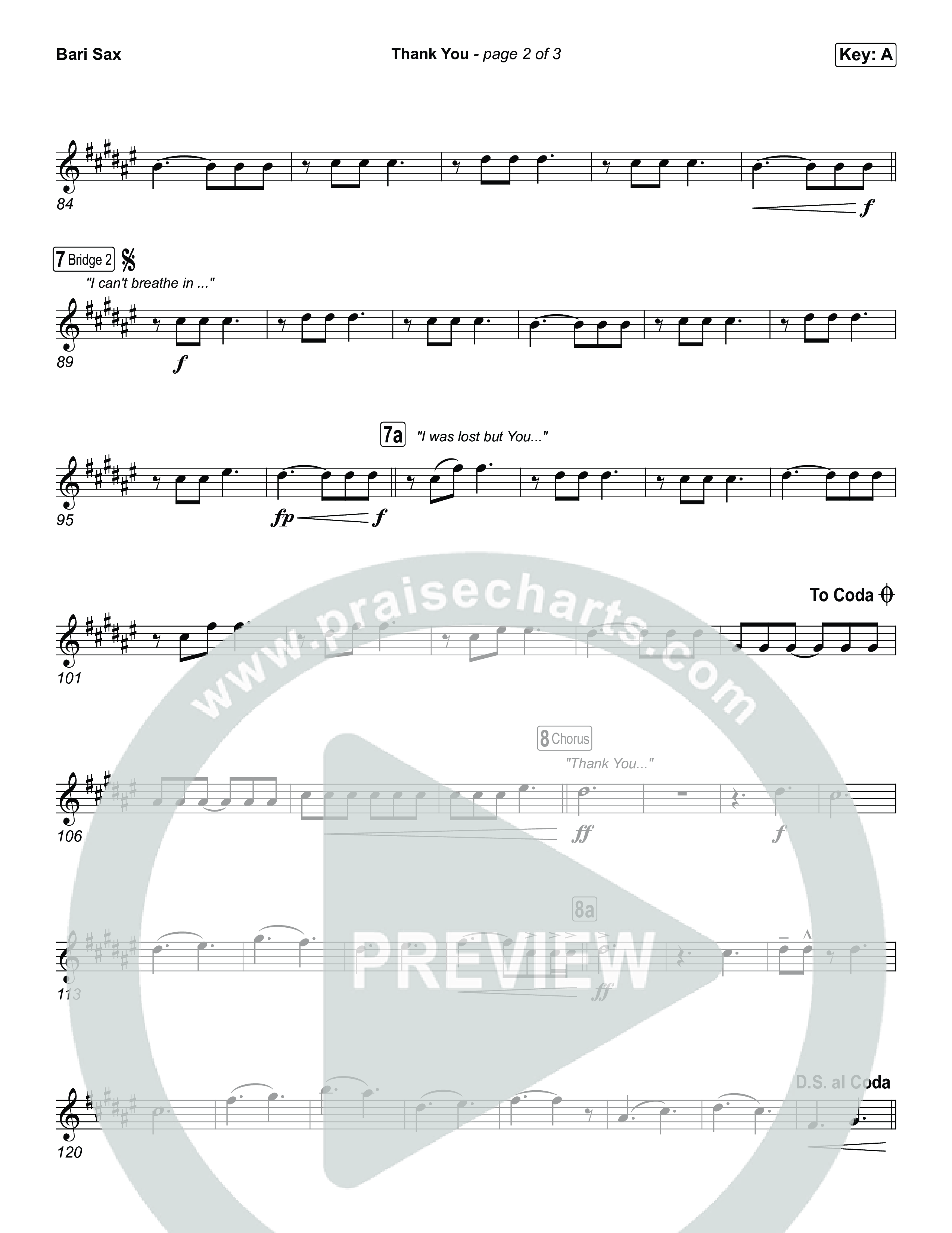 Thank You Bari Sax (Elevation Worship / Tiffany Hudson)