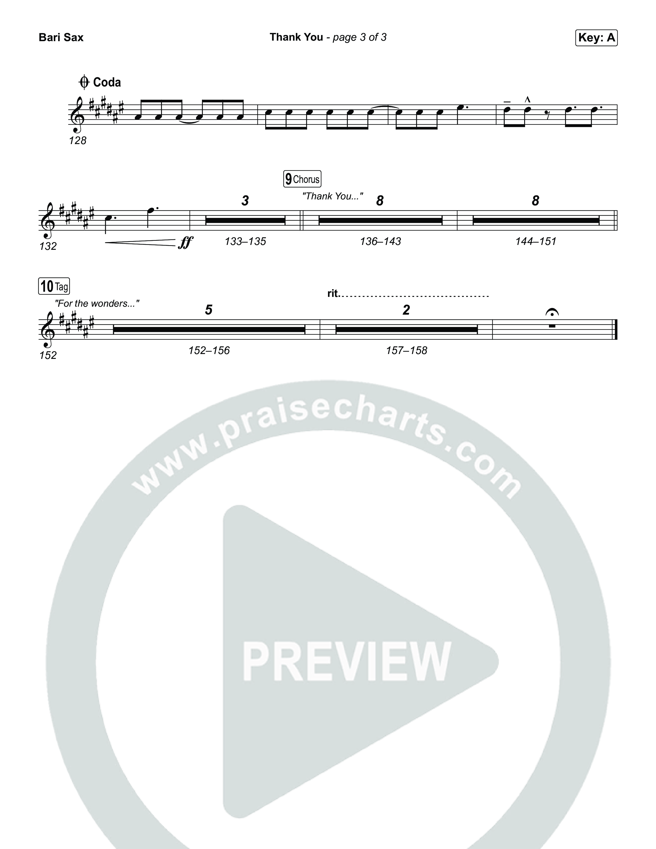 Thank You Bari Sax (Elevation Worship / Tiffany Hudson)