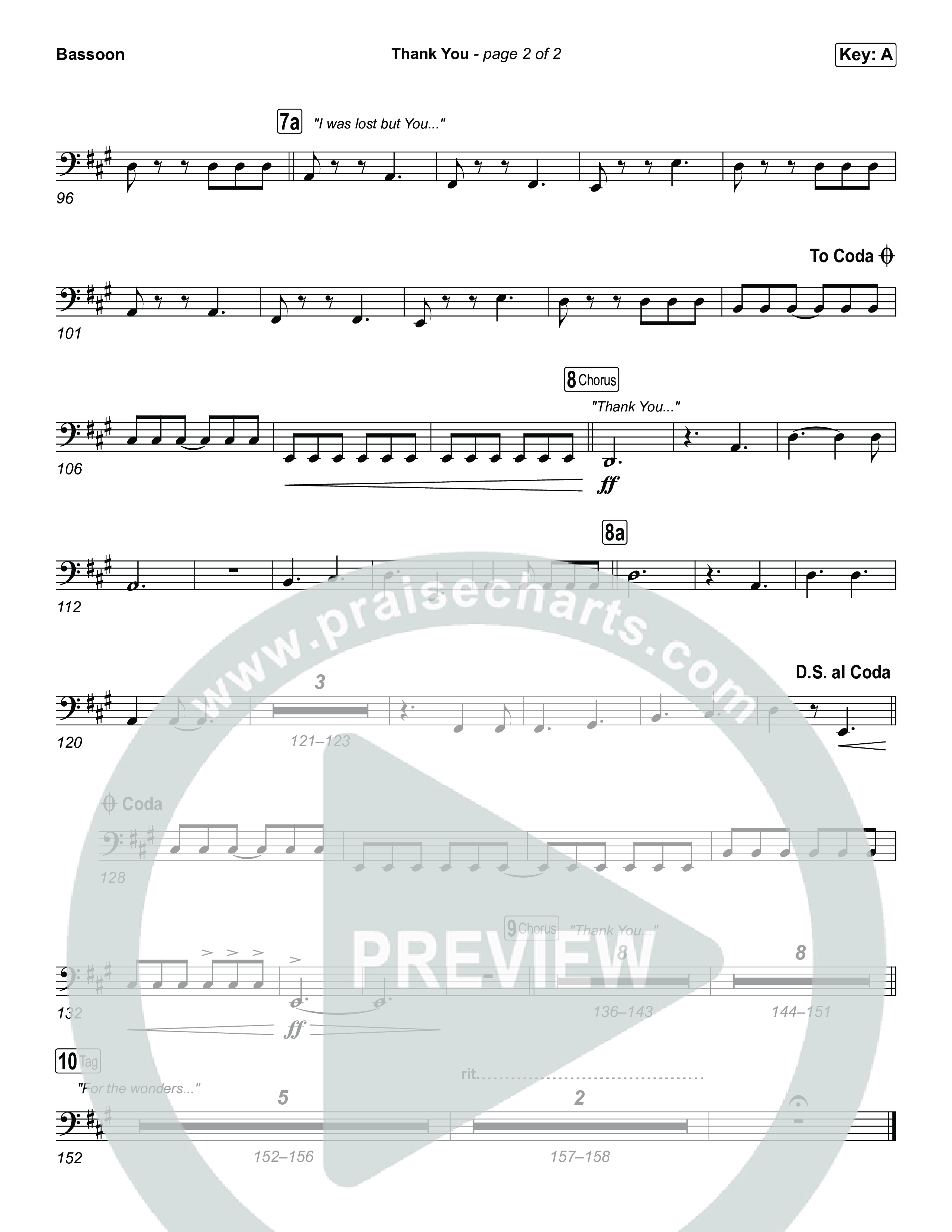 Thank You Bassoon (Elevation Worship / Tiffany Hudson)