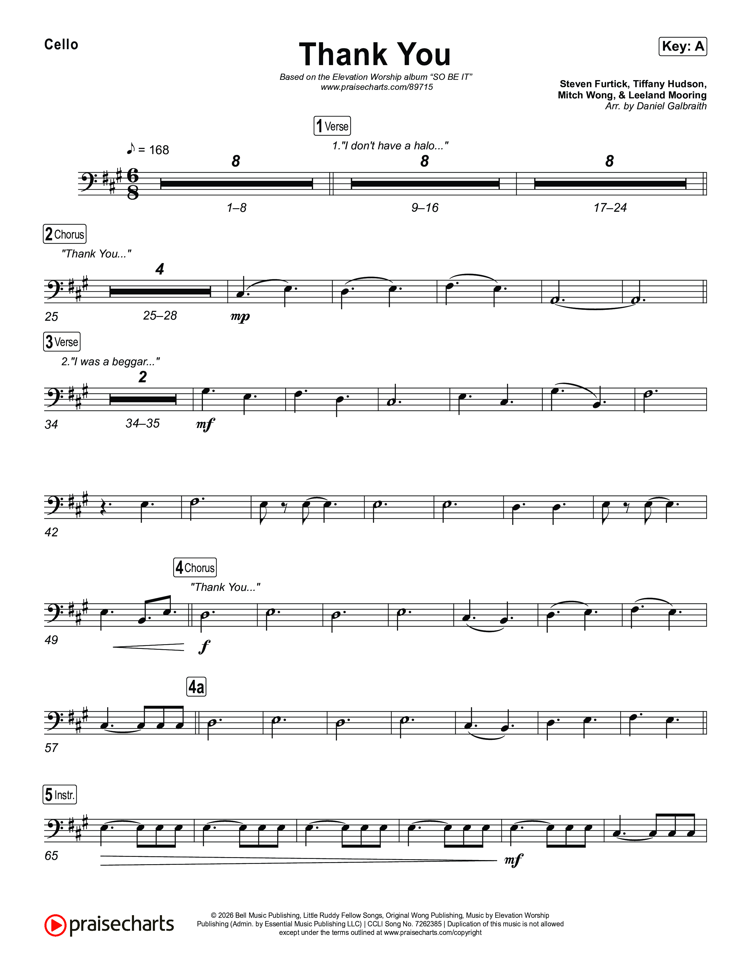 Thank You Cello (Elevation Worship / Tiffany Hudson)