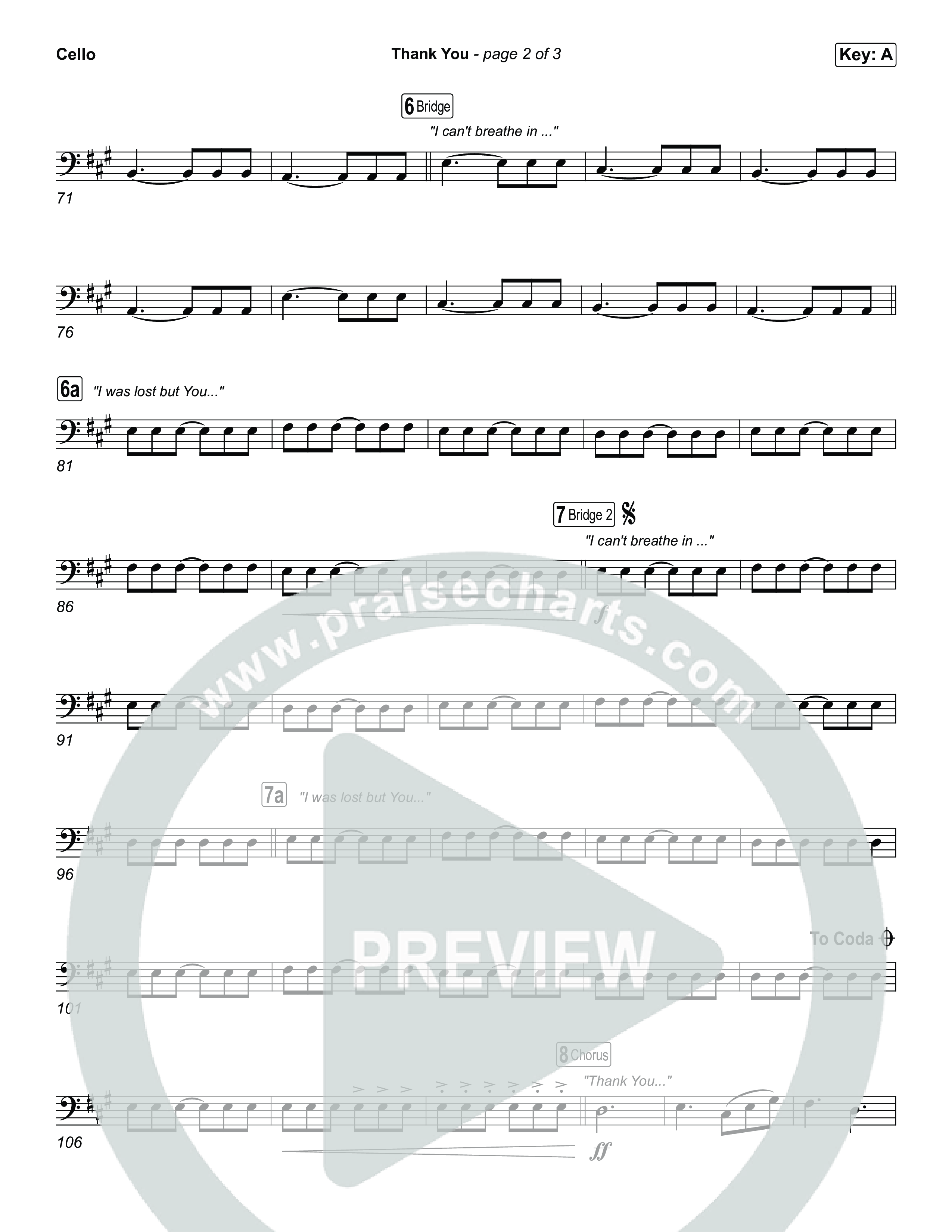 Thank You Cello (Elevation Worship / Tiffany Hudson)