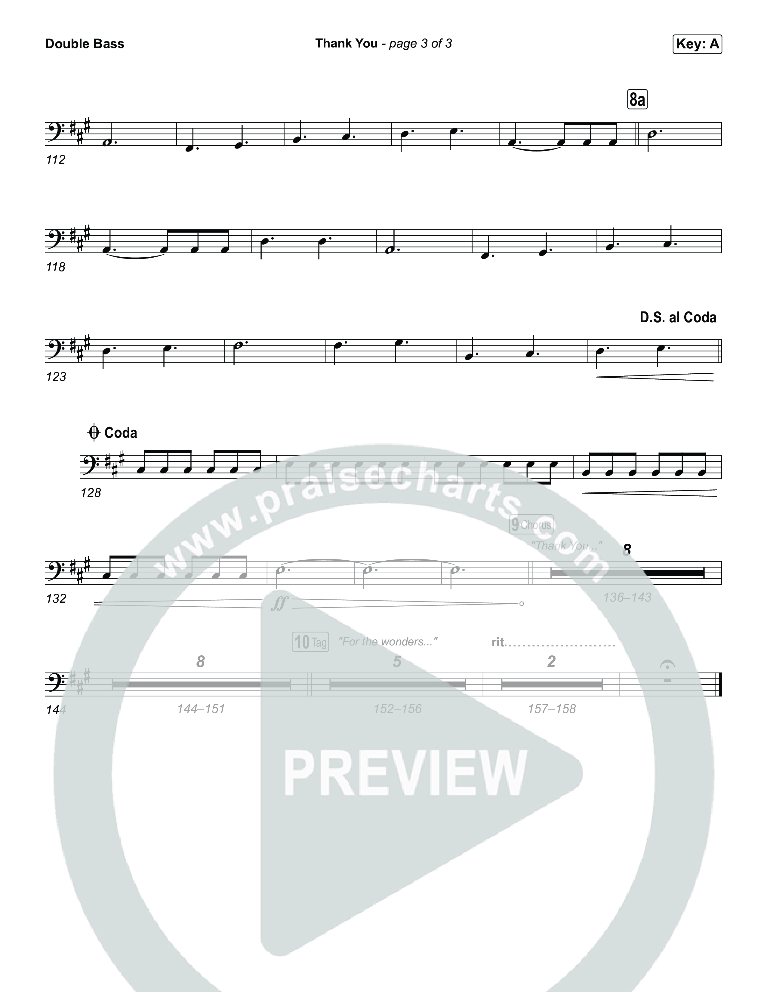 Thank You String Bass (Elevation Worship / Tiffany Hudson)