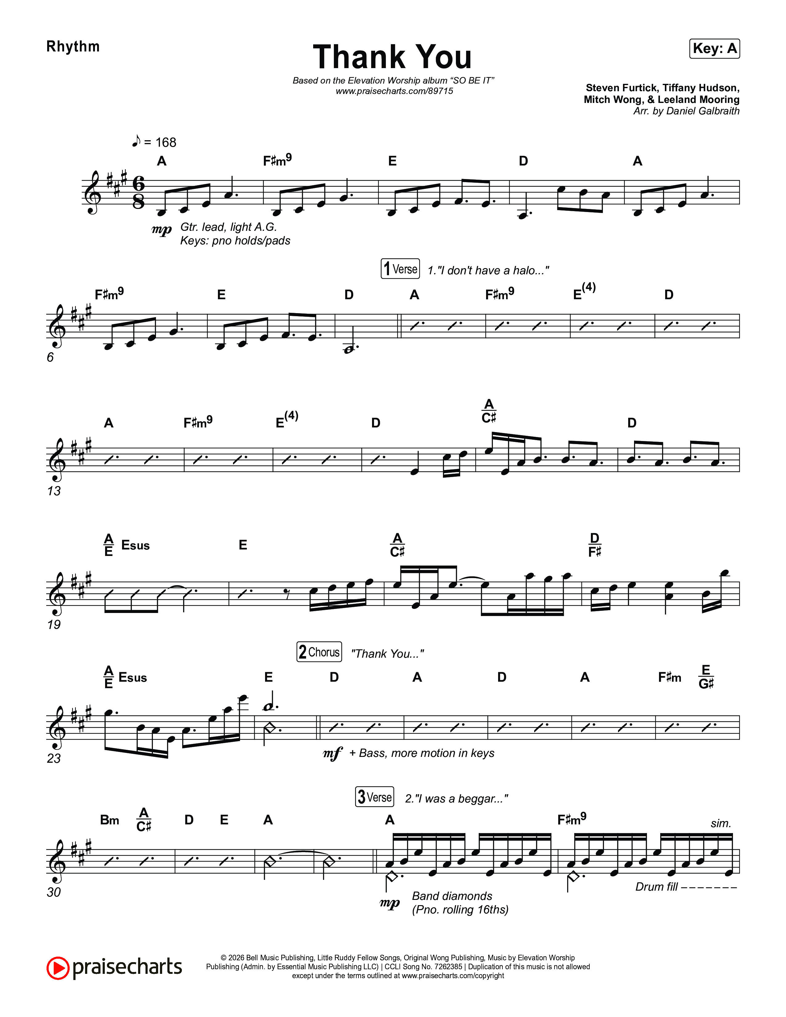 Thank You Rhythm Pack (Elevation Worship / Tiffany Hudson)