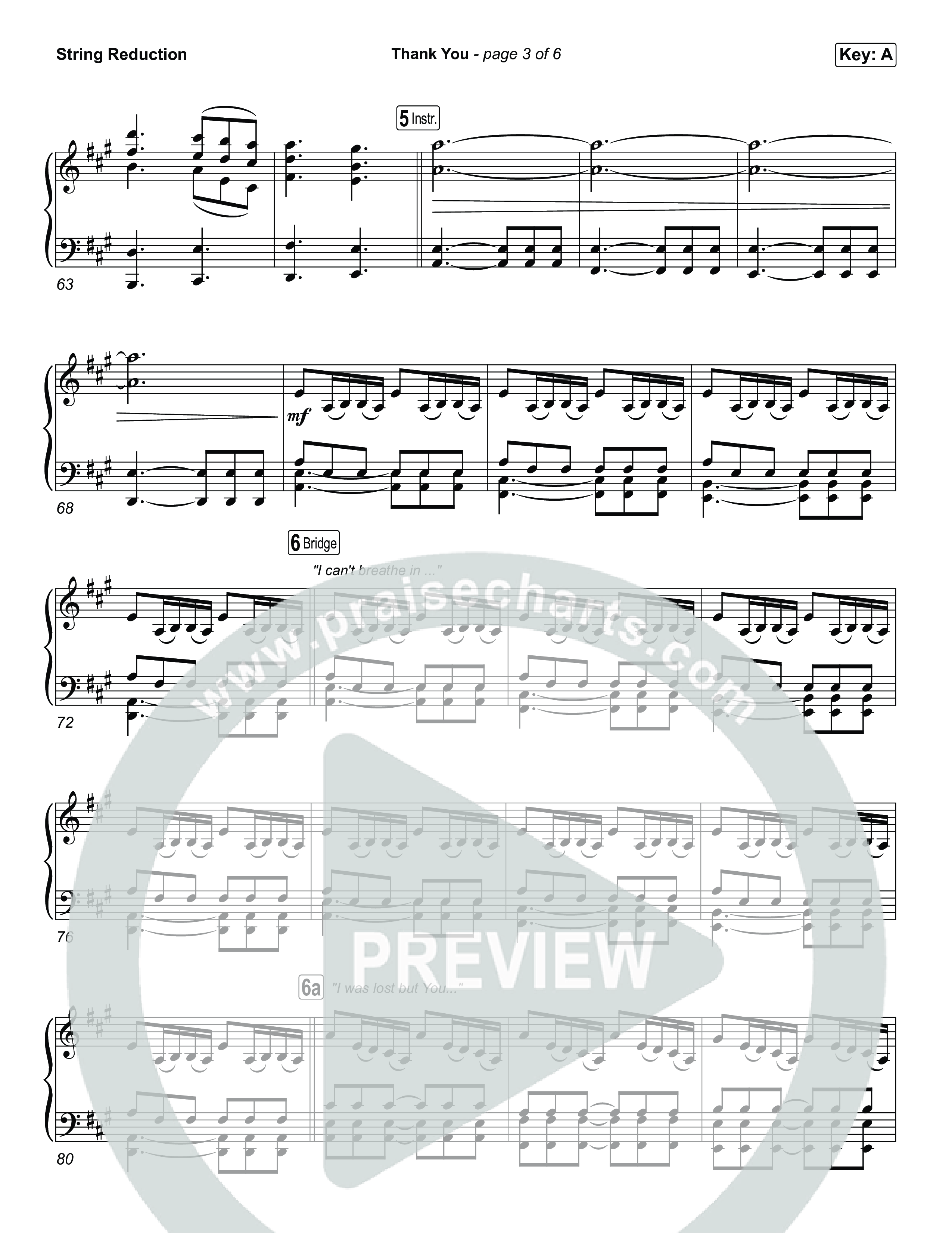 Thank You String Reduction (Elevation Worship / Tiffany Hudson)