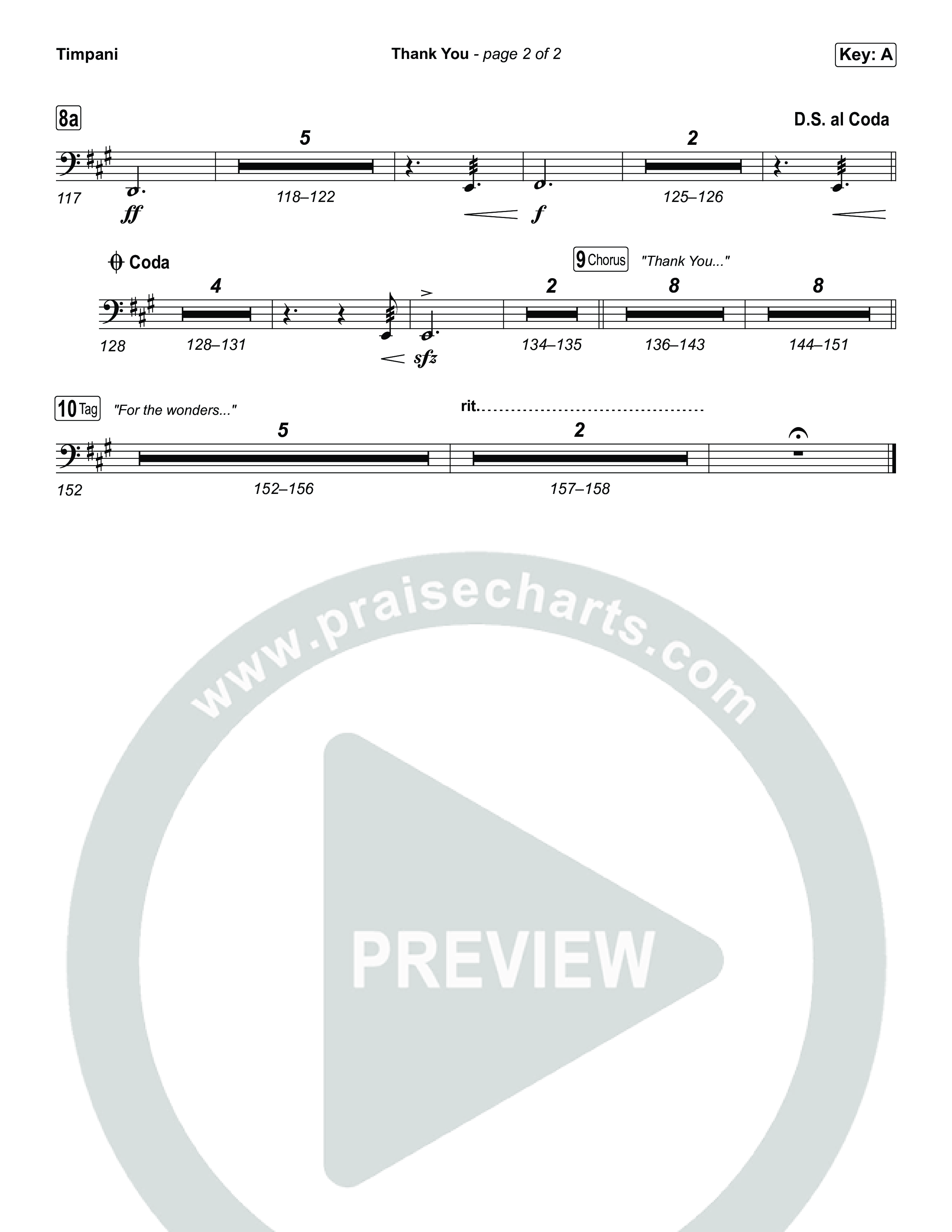 Thank You Timpani (Elevation Worship / Tiffany Hudson)