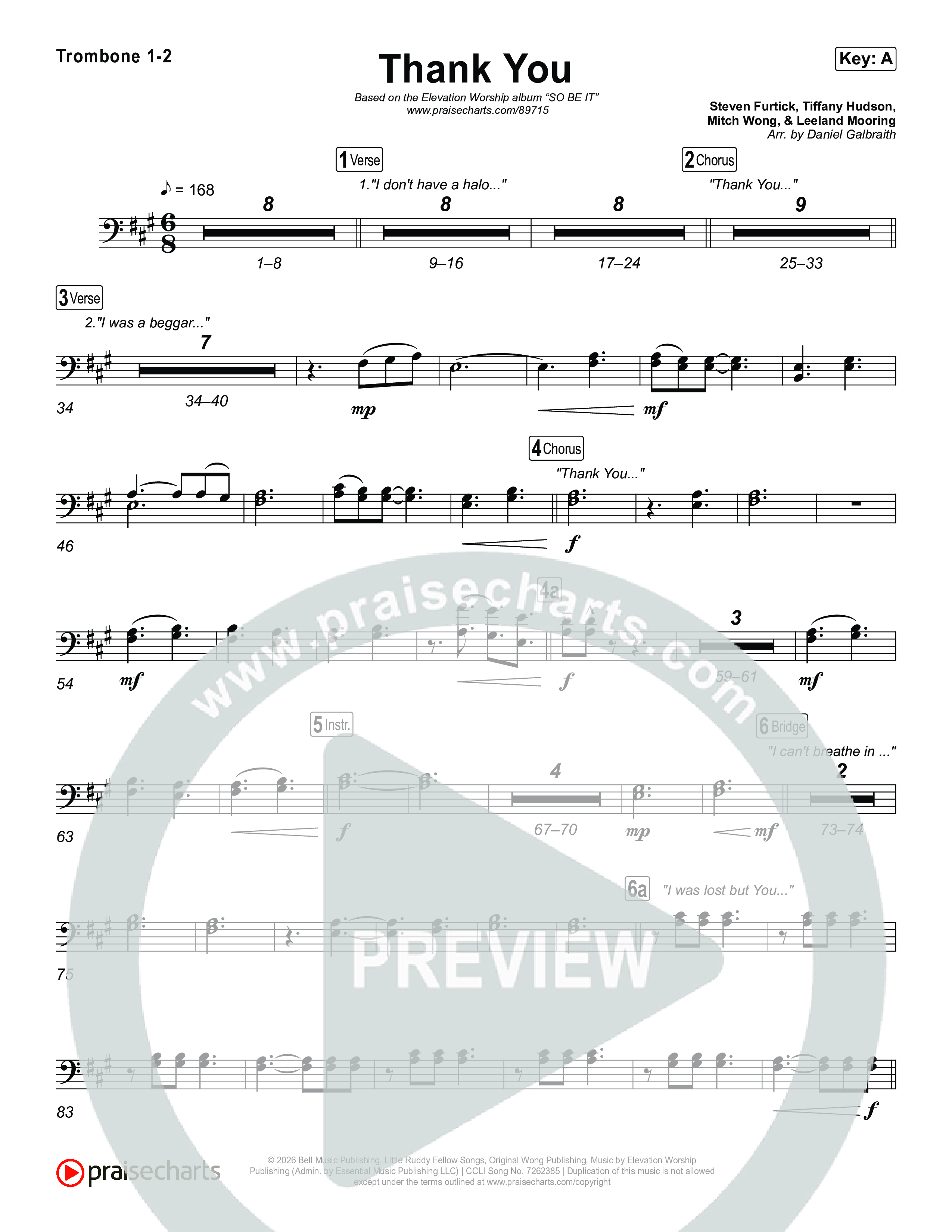 Thank You Trombone 1/2 (Elevation Worship / Tiffany Hudson)