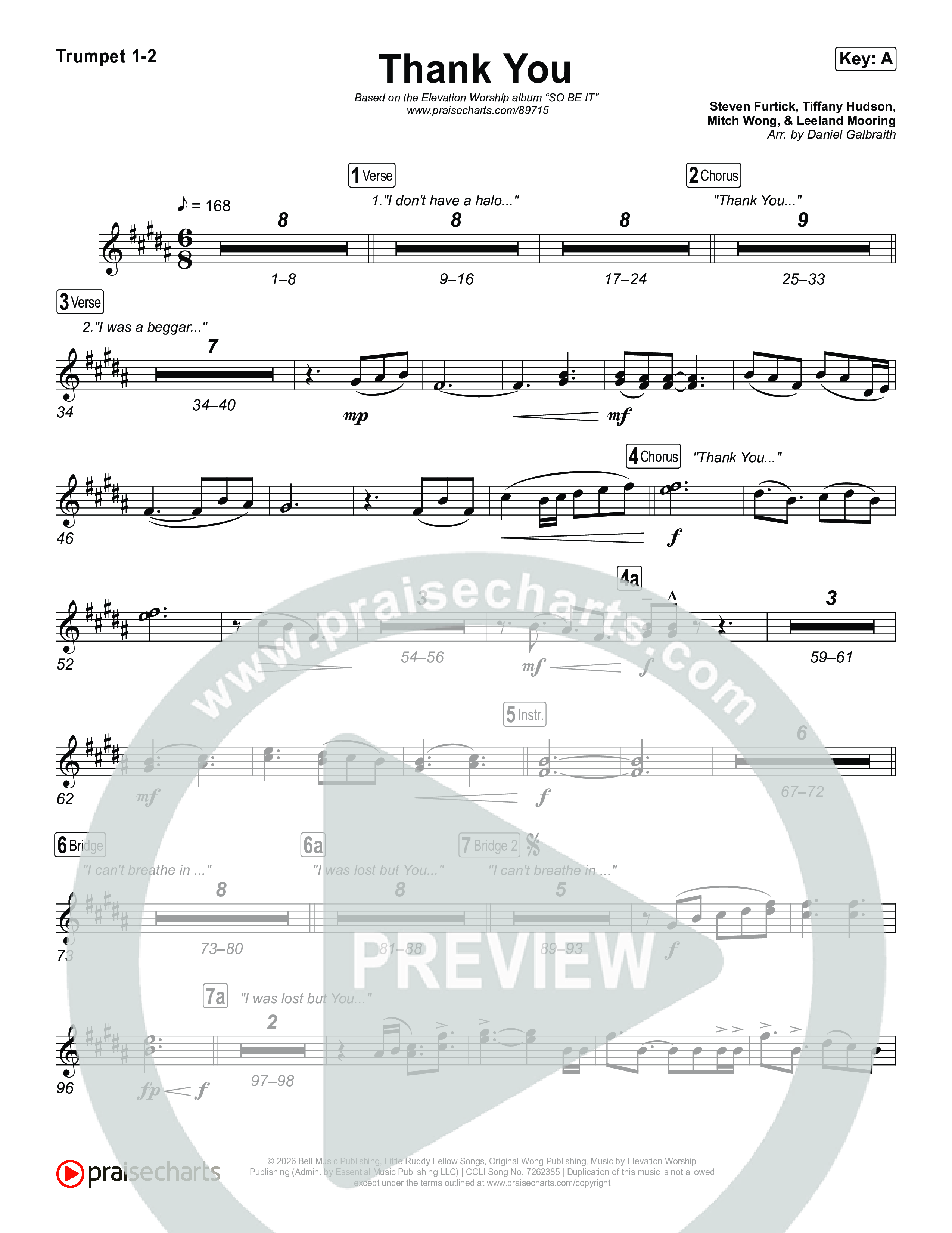 Thank You Trumpet 1,2 (Elevation Worship / Tiffany Hudson)