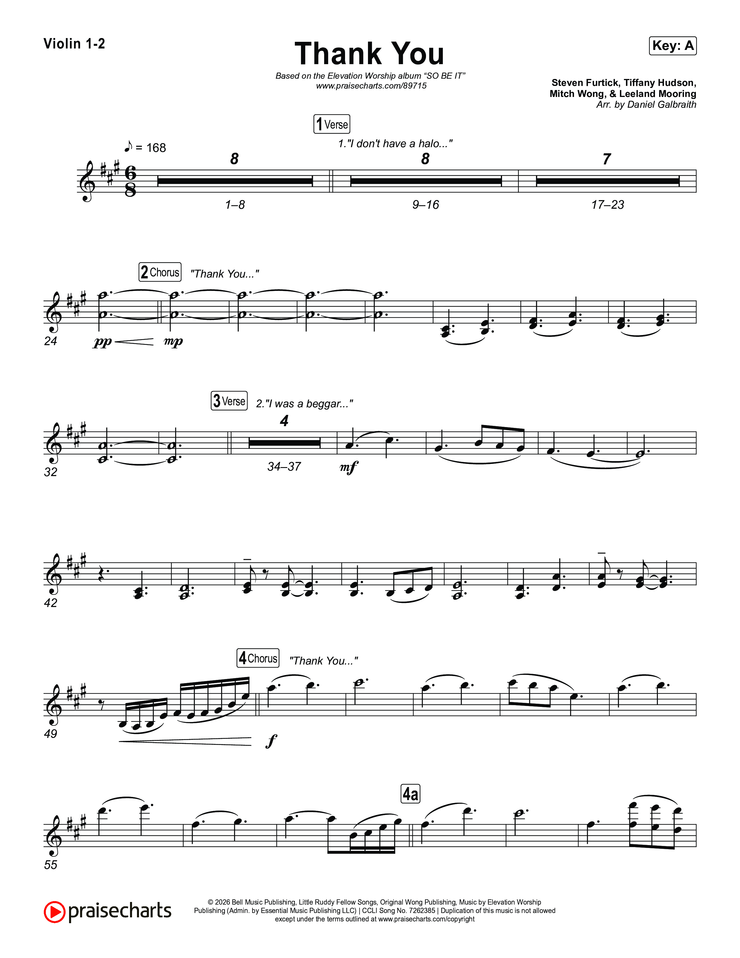 Thank You String Pack (Elevation Worship / Tiffany Hudson)