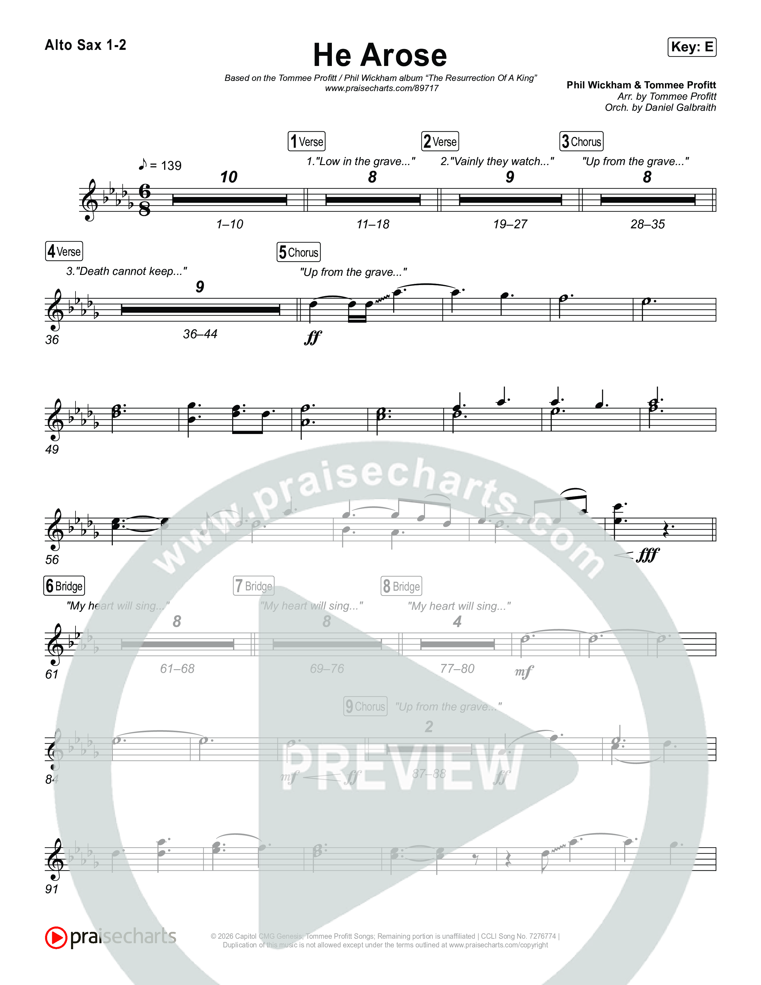 He Arose Sax Pack (Tommee Profitt / Phil Wickham)