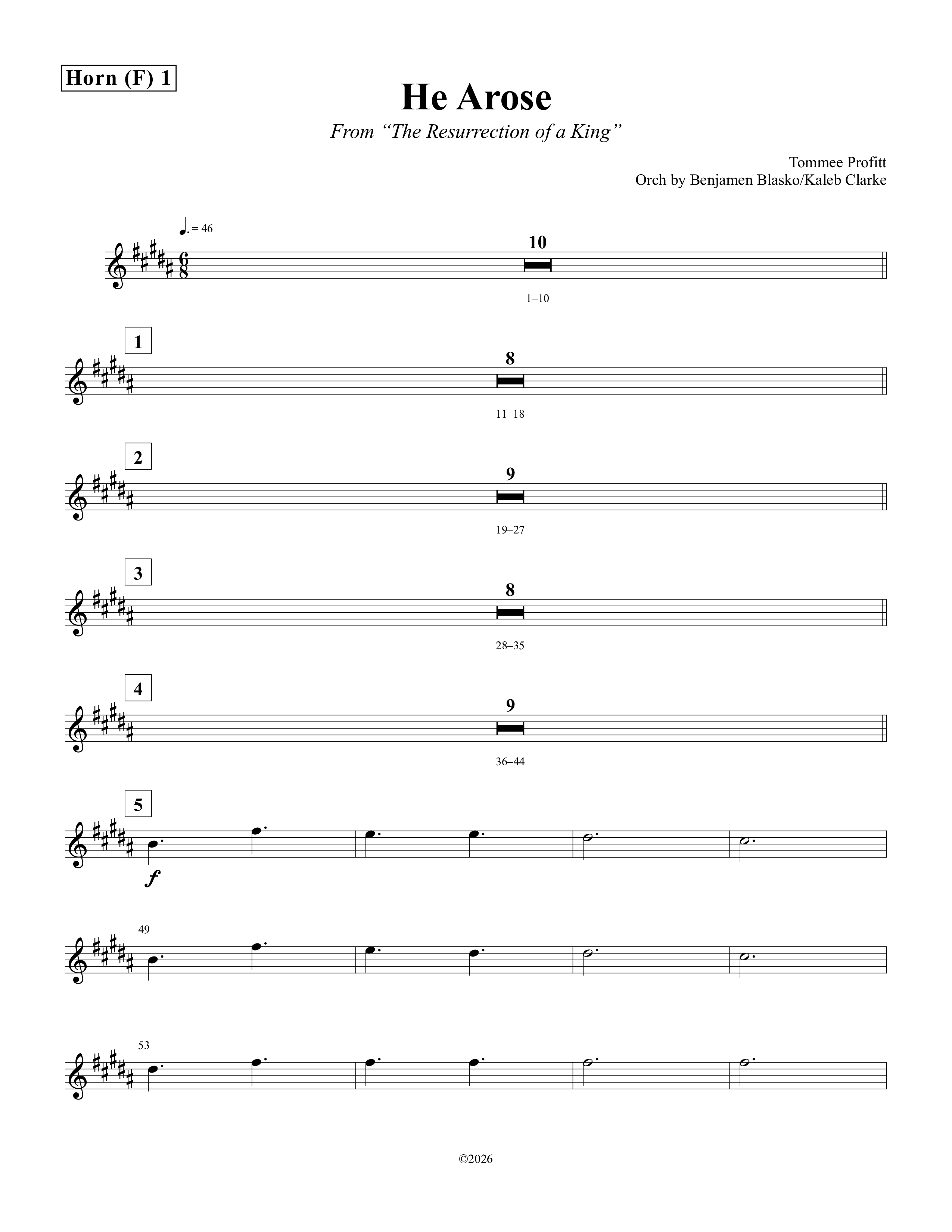 He Arose Brass Pack (Tommee Profitt / Phil Wickham)