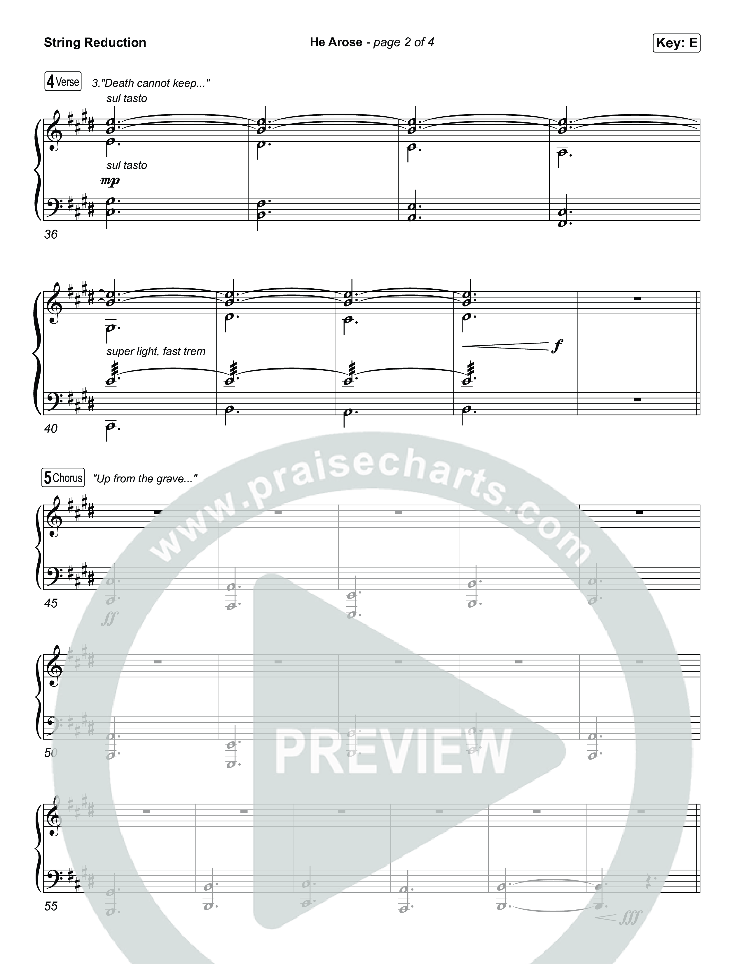 He Arose String Reduction (Tommee Profitt / Phil Wickham)