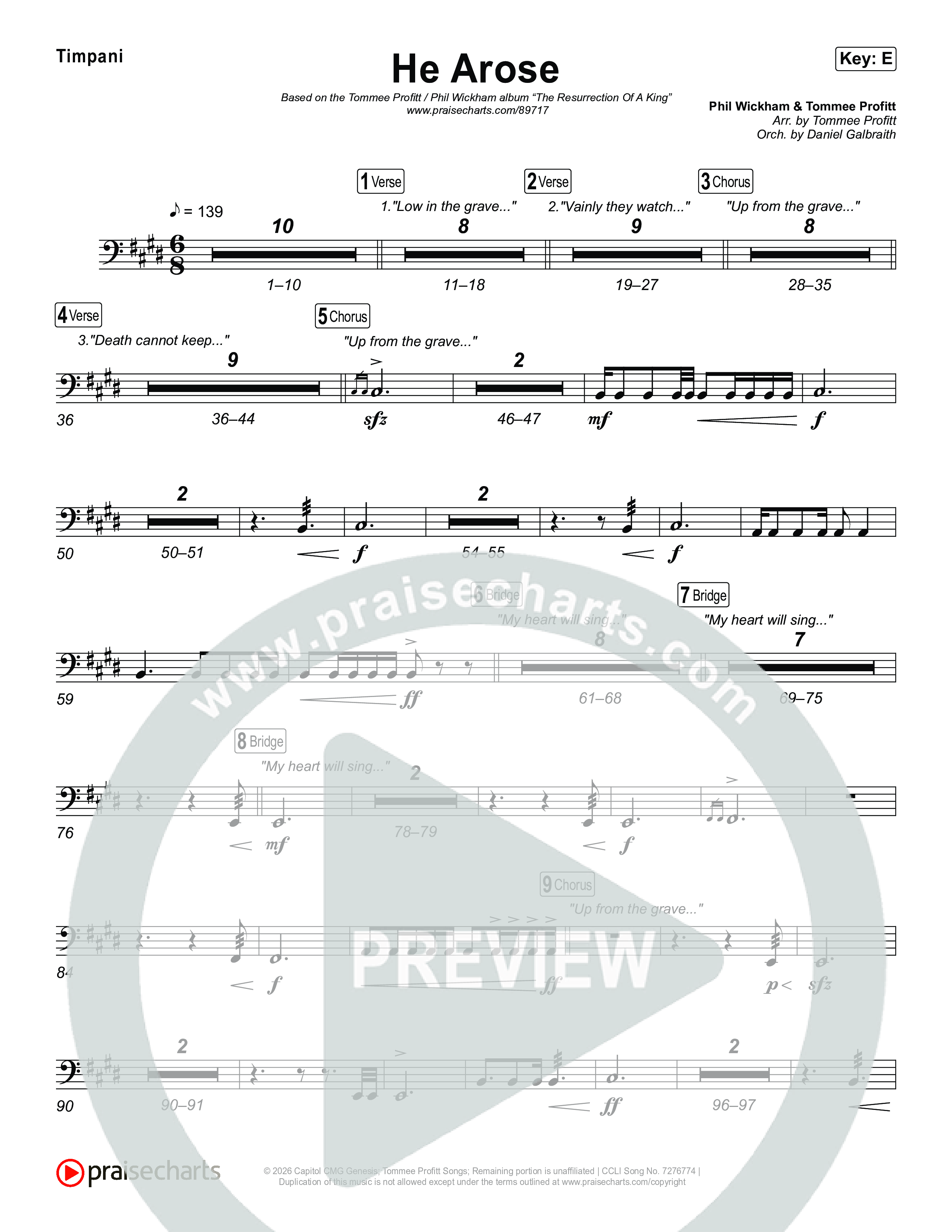 He Arose Timpani (Tommee Profitt / Phil Wickham)