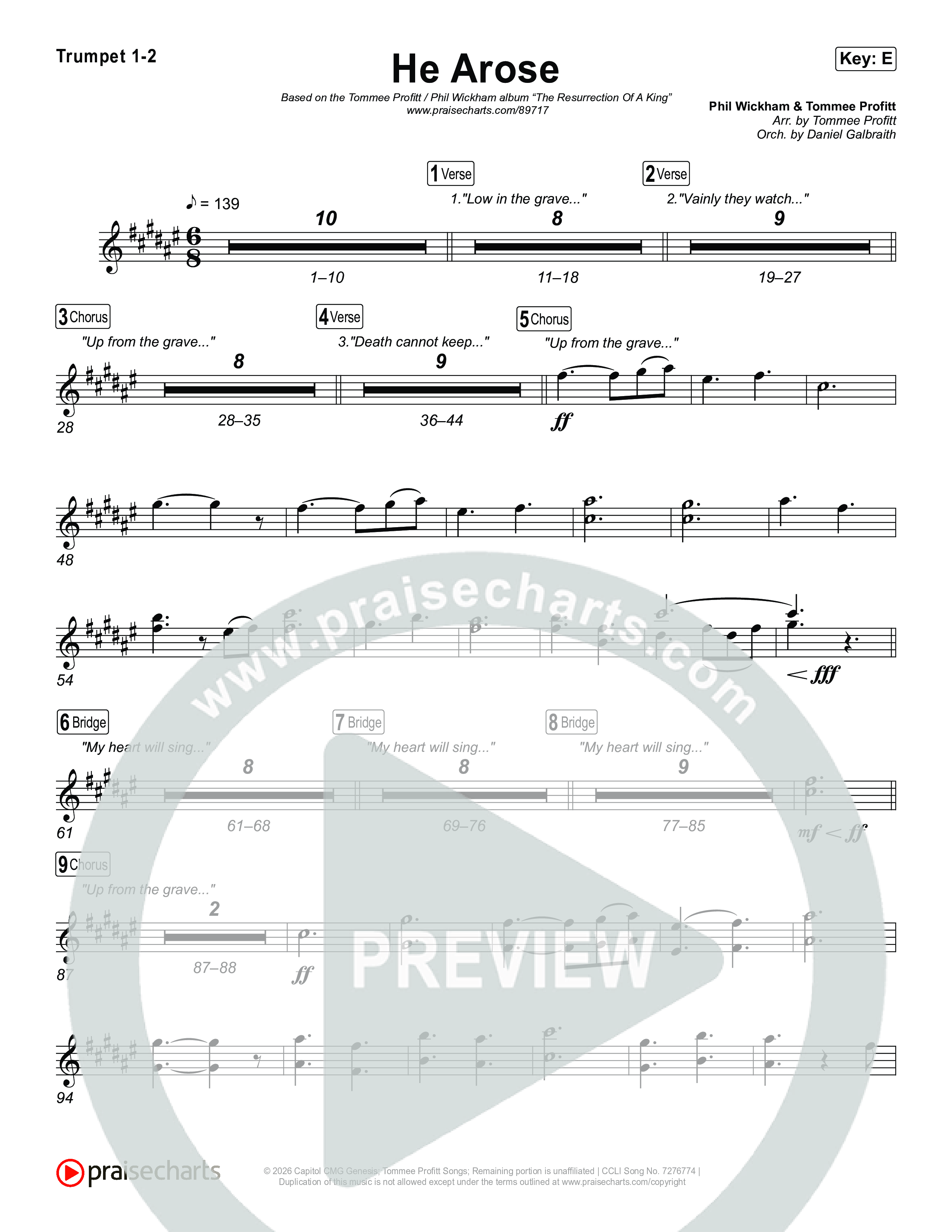 He Arose Trumpet 1,2 (Tommee Profitt / Phil Wickham)