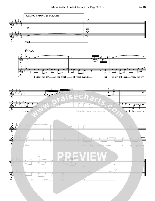 Shout To The Lord Clarinet 3 (Darlene Zschech)