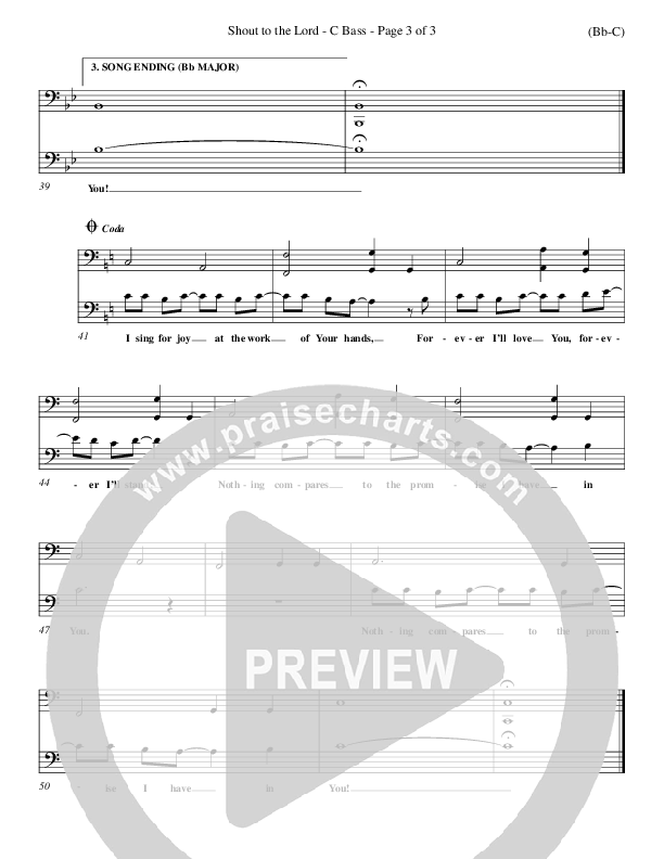 Shout To The Lord Contrabass (Darlene Zschech)