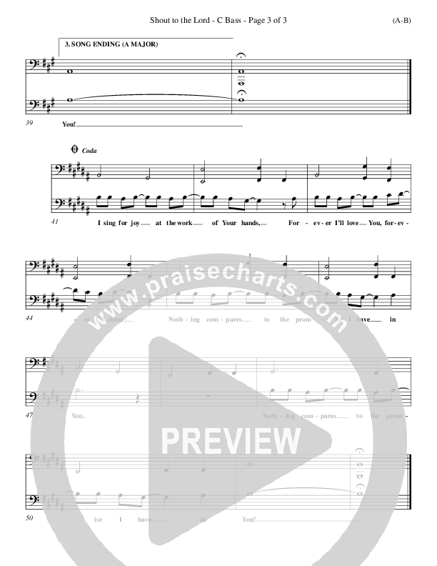 Shout To The Lord Double Bass (Darlene Zschech)