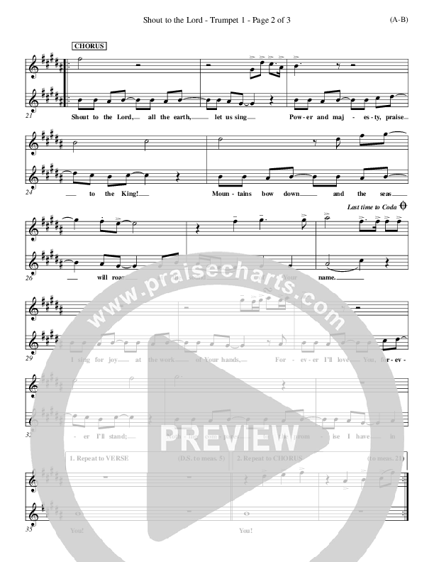 Shout To The Lord Trumpet 1 (Darlene Zschech)