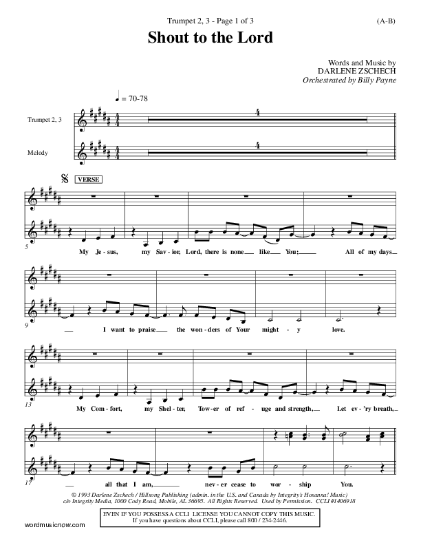 Shout To The Lord Trumpet 2 (Darlene Zschech)