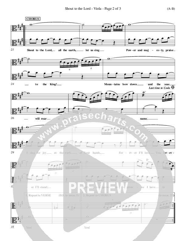 Shout To The Lord Viola (Darlene Zschech)