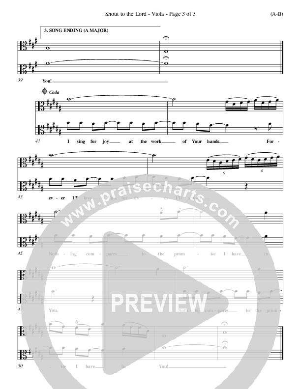 Shout To The Lord Viola (Darlene Zschech)