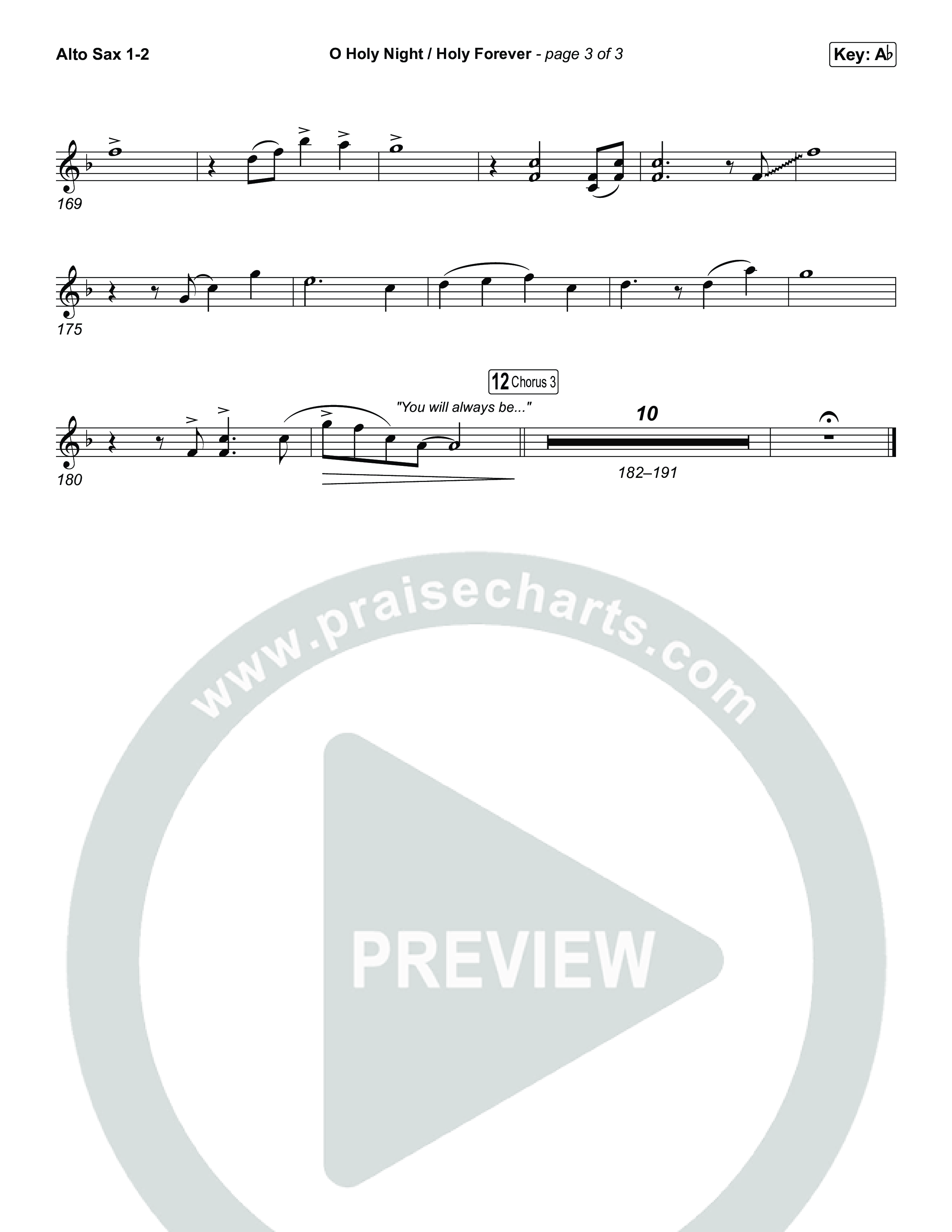 O Holy Night / Holy Forever (Choral Anthem SATB) Sax Pack (Bethel Music / Garett & Kate / Arr. Luke Gambill)